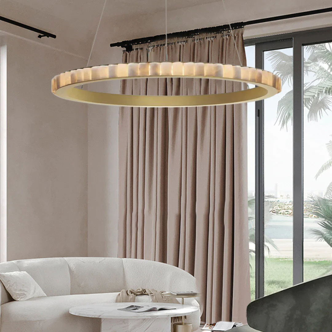 Alabaster Avalon Halo Chandelier - Image 8