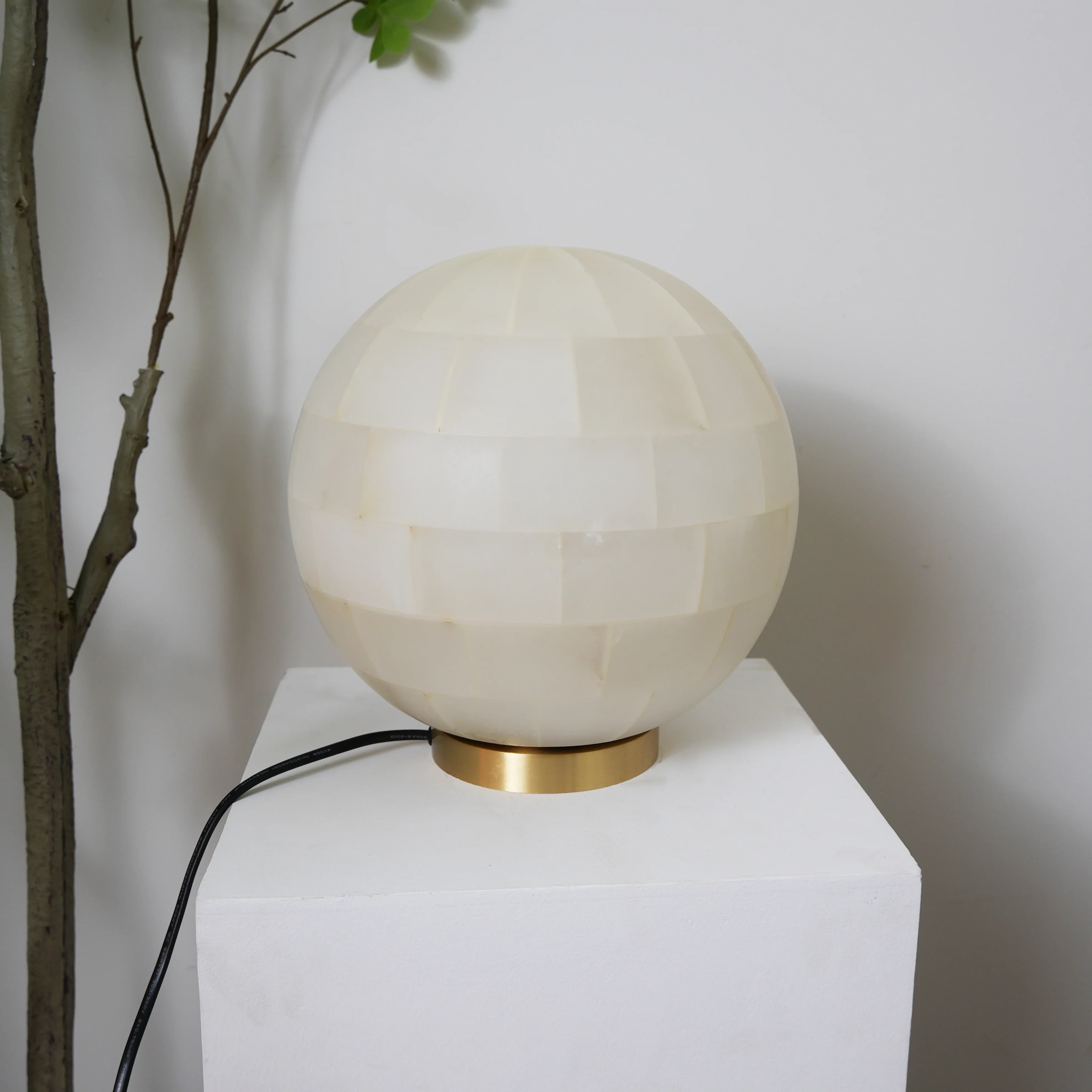 Alabaster Ball Table Lamp - Image 7