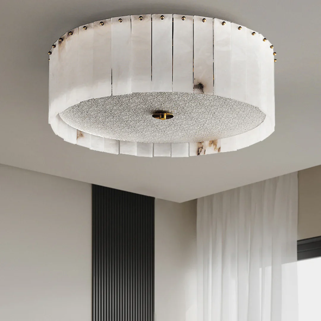 Alabaster Copper Round Ceiling Lamp - Image 14