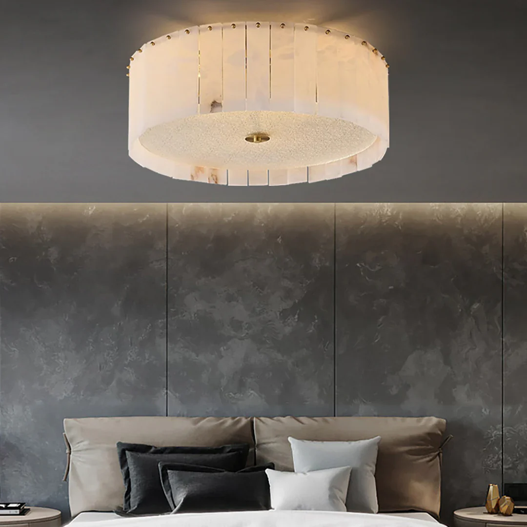 Alabaster Copper Round Ceiling Lamp - Image 5