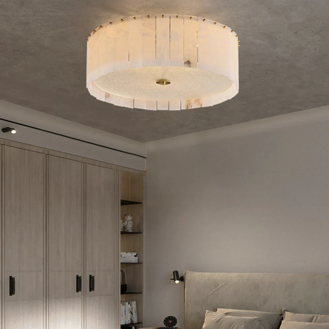 Alabaster Copper Round Ceiling Lamp - Image 6