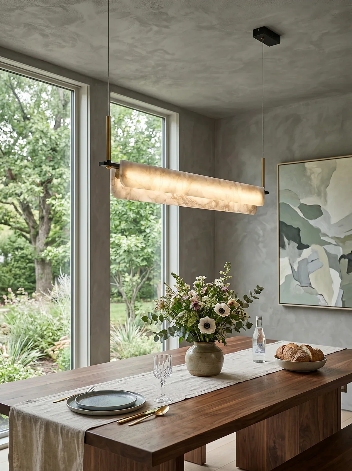 Alabaster Dining Linear Chandelier - Image 4
