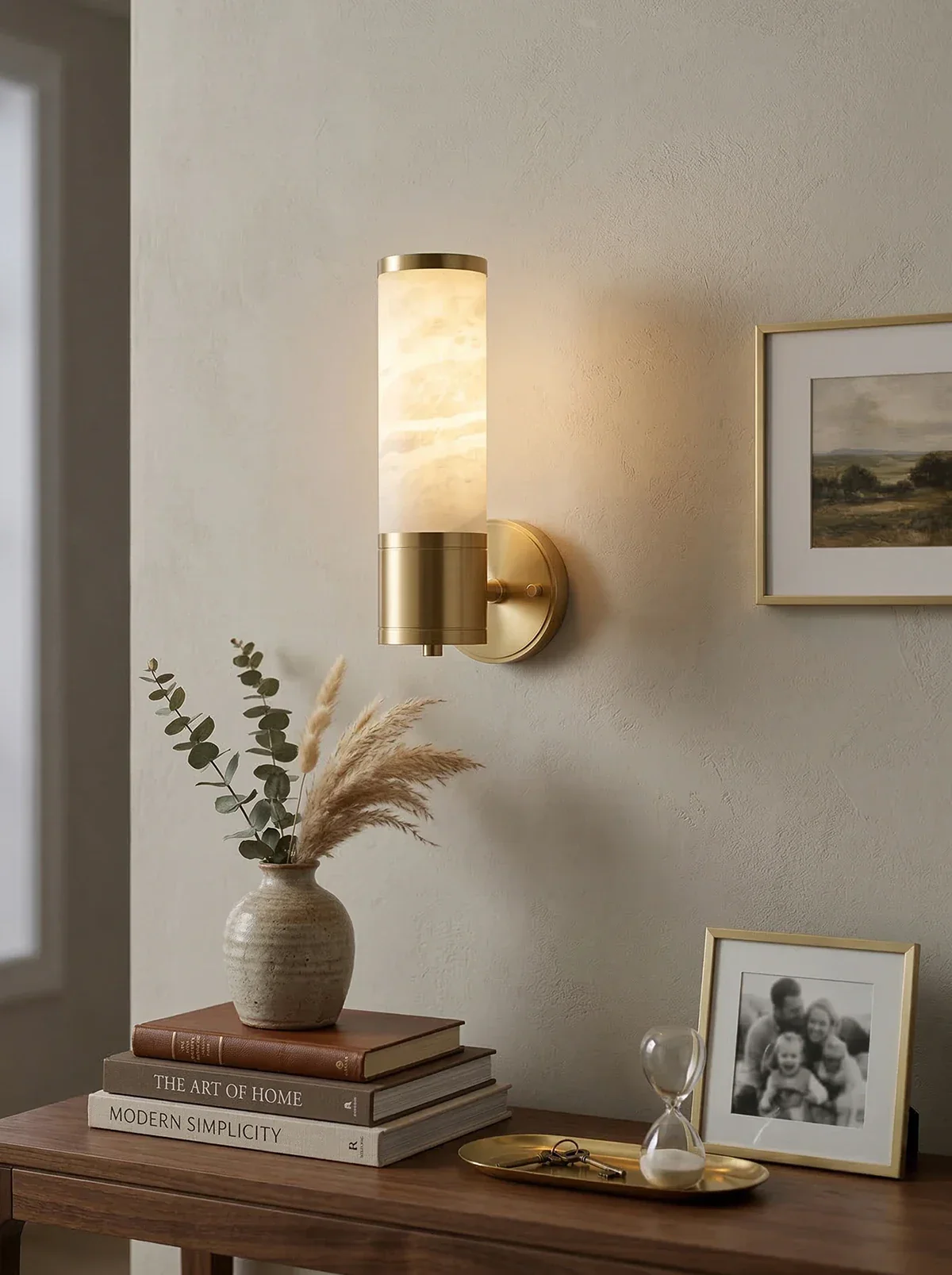 Alabaster Lampatron Cylindrical Wall Lamp - Image 2