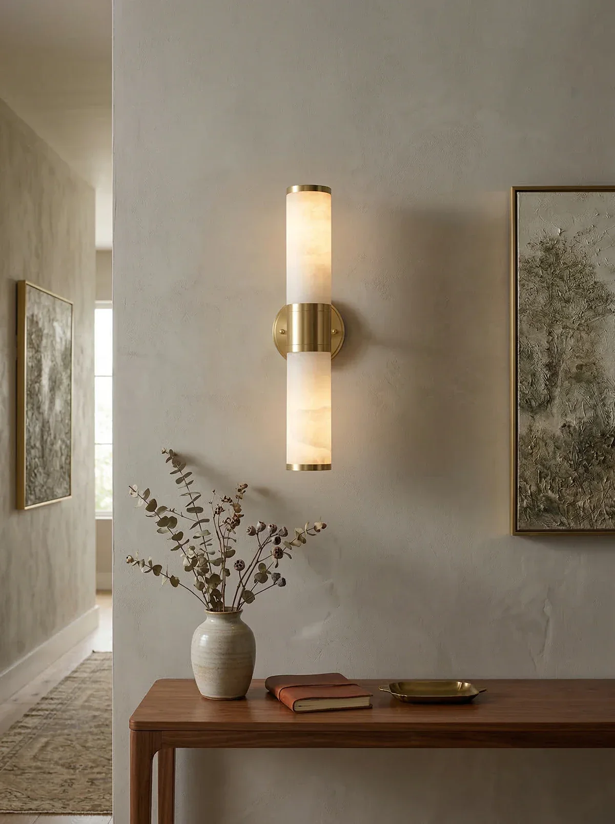 Alabaster Lampatron Cylindrical Wall Lamp - Image 7