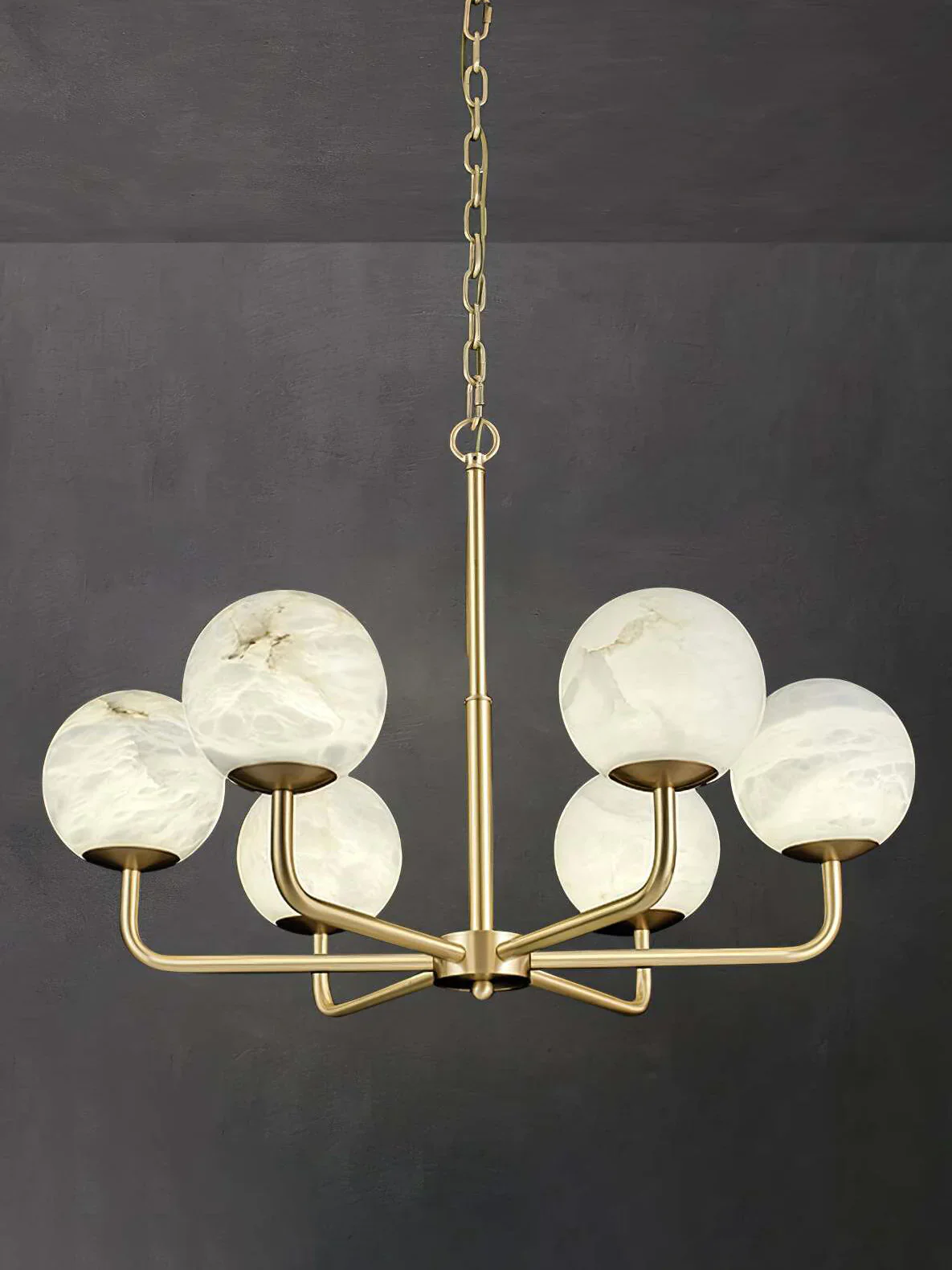 Alabaster Maytoni Erich Brass Chandelier - Image 12