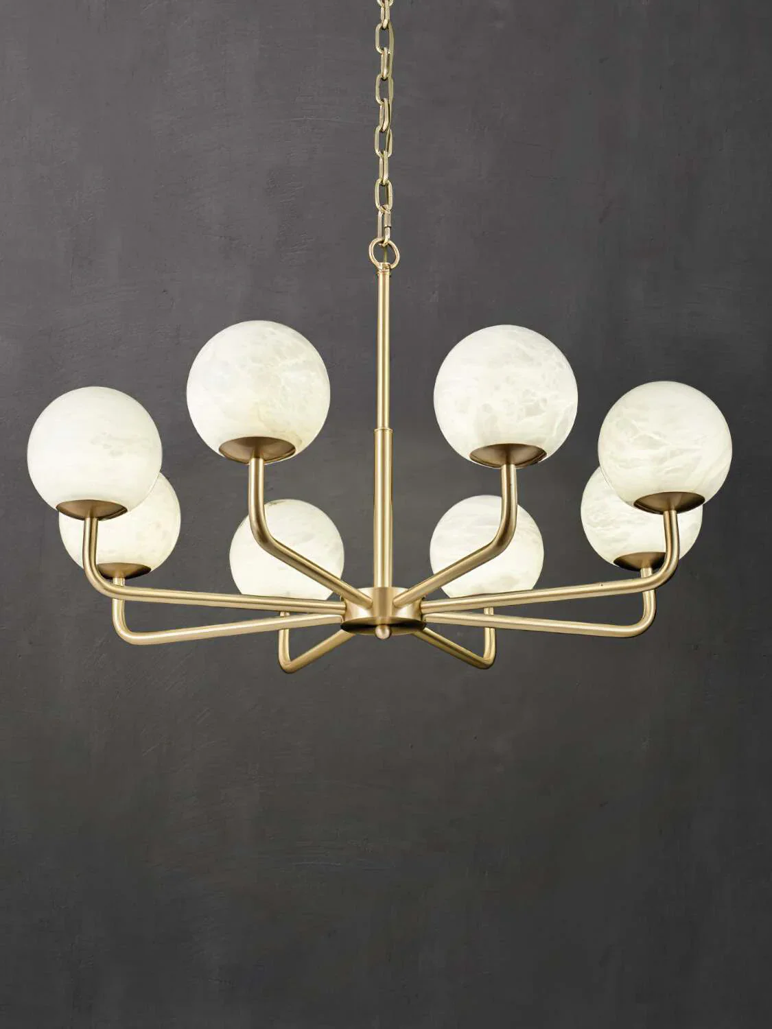 Alabaster Maytoni Erich Brass Chandelier - Image 13