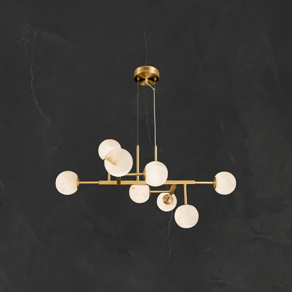 Alabaster Maytoni Uva Brass Chandelier - Image 14