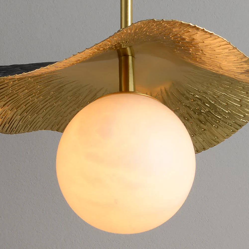 Alabaster Montera Brass Pendant Light - Image 13