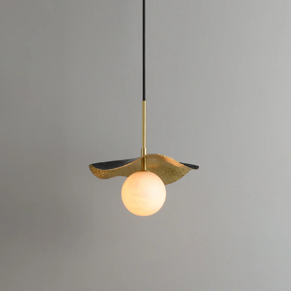 Alabaster Montera Brass Pendant Light - Image 14