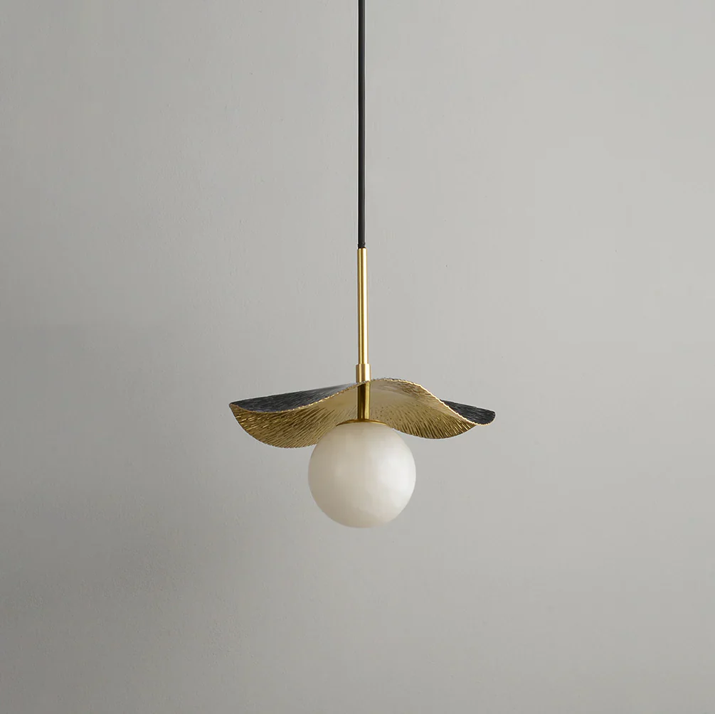 Alabaster Montera Brass Pendant Light - Image 15