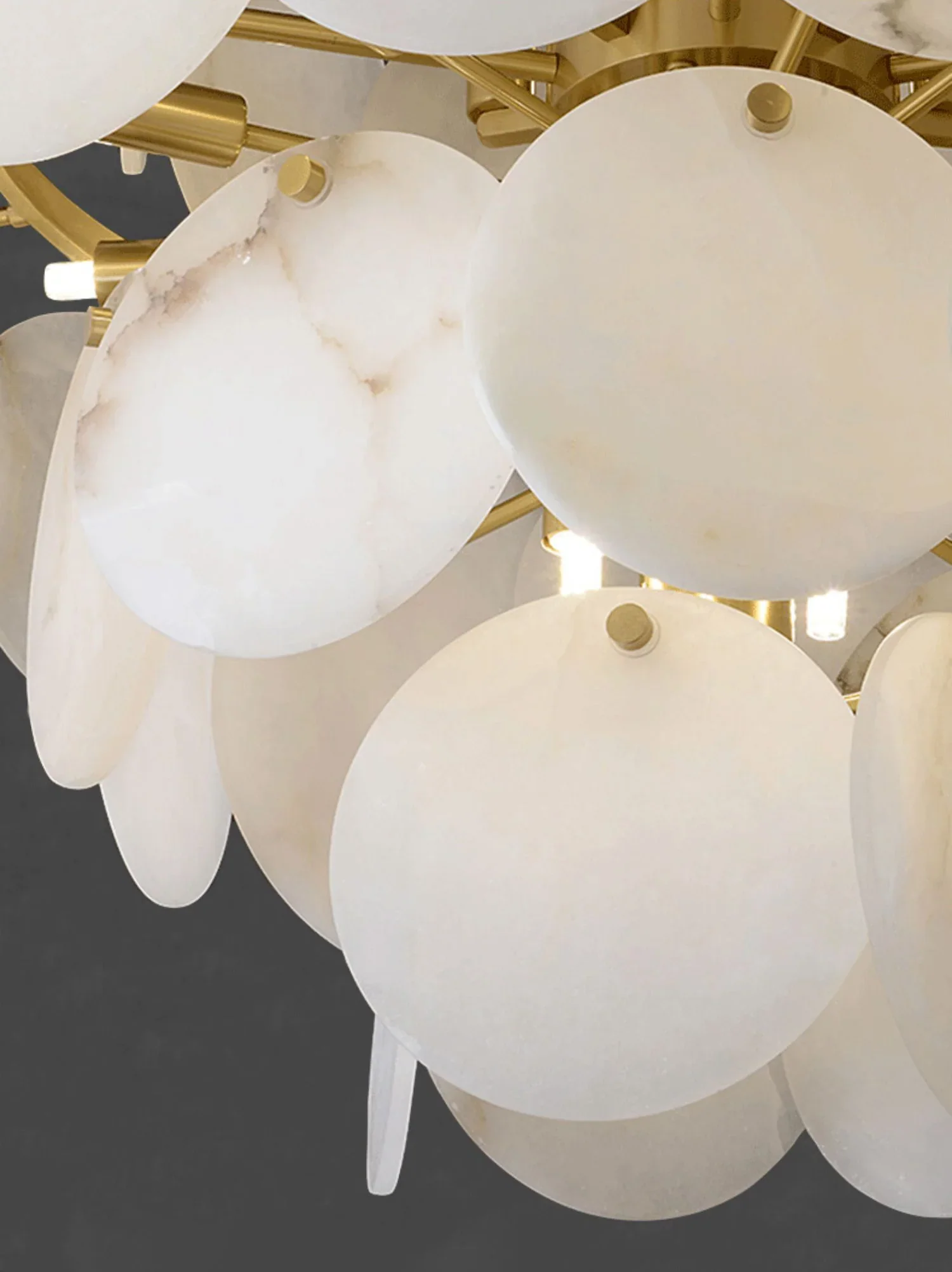 Alabaster Multi-tiered Round Chandelier - Image 15