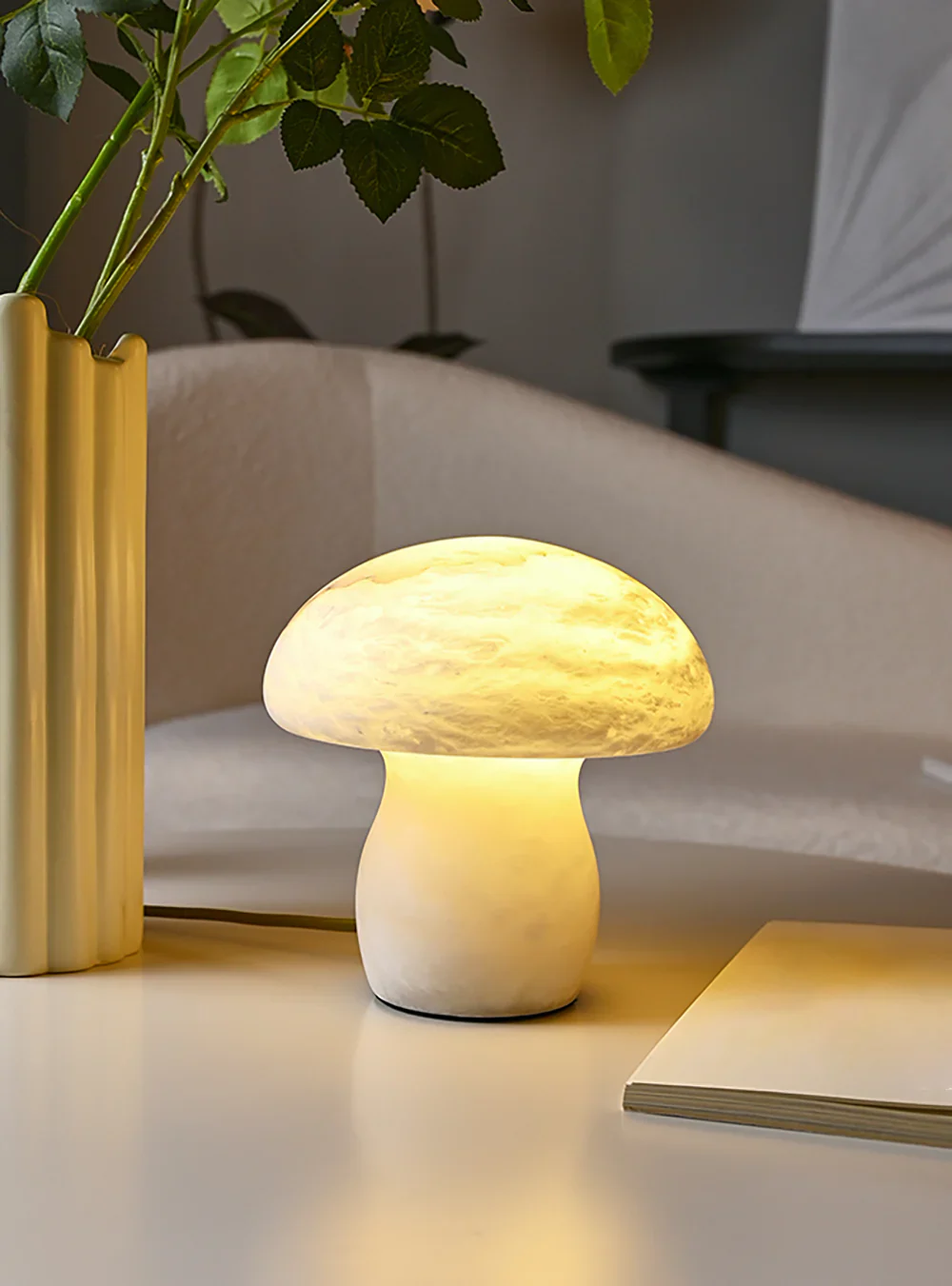 Alabaster Mushroom Table Lamp - Image 9
