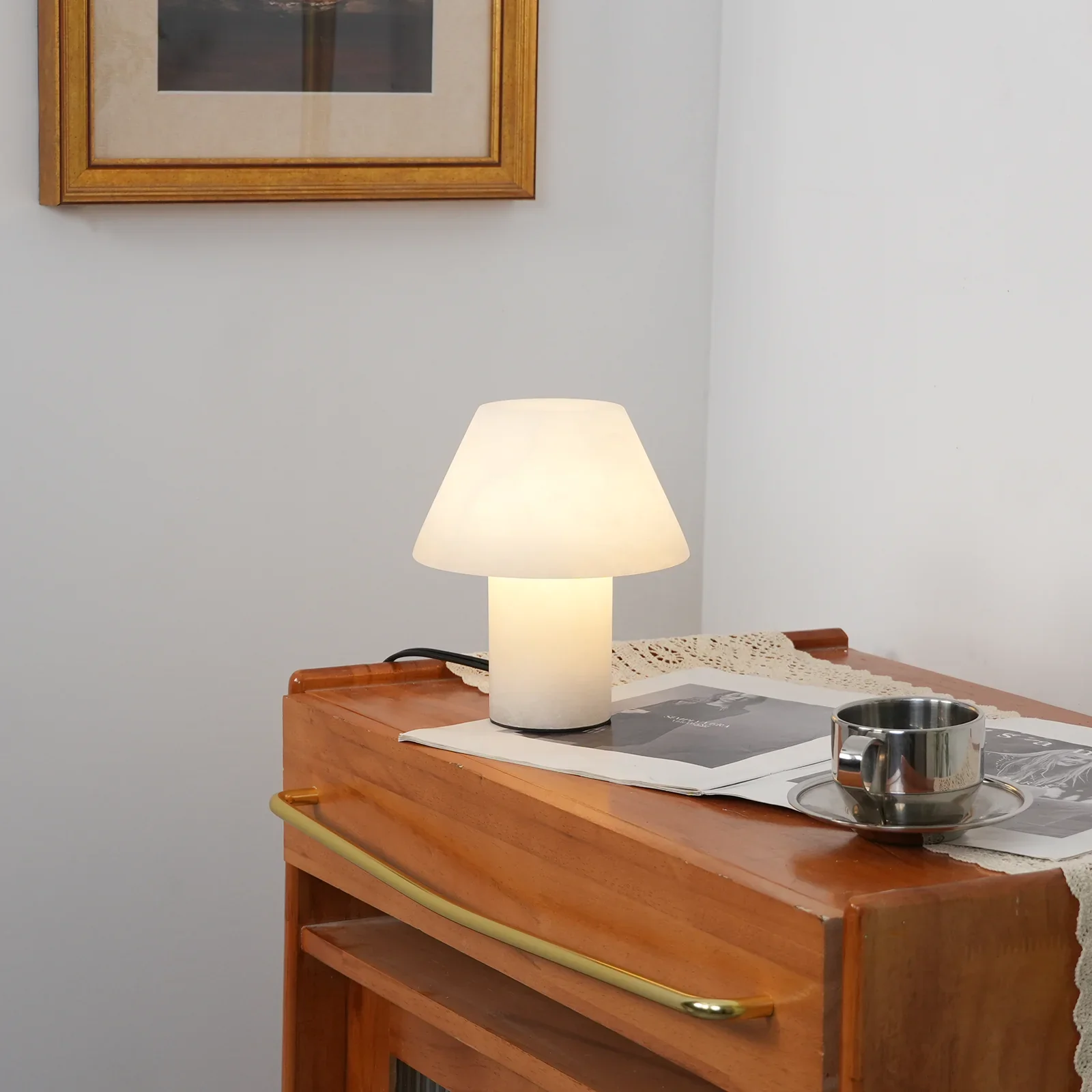 Alabaster Petra Stone House Table Lamp - Image 3
