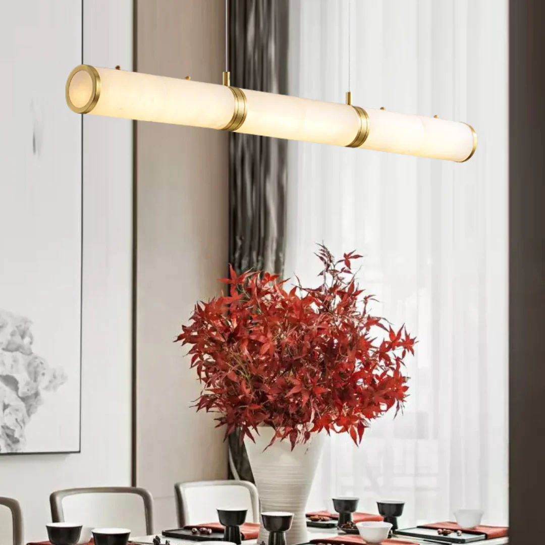 Alabaster Pillar Linear Chandelier - Image 9