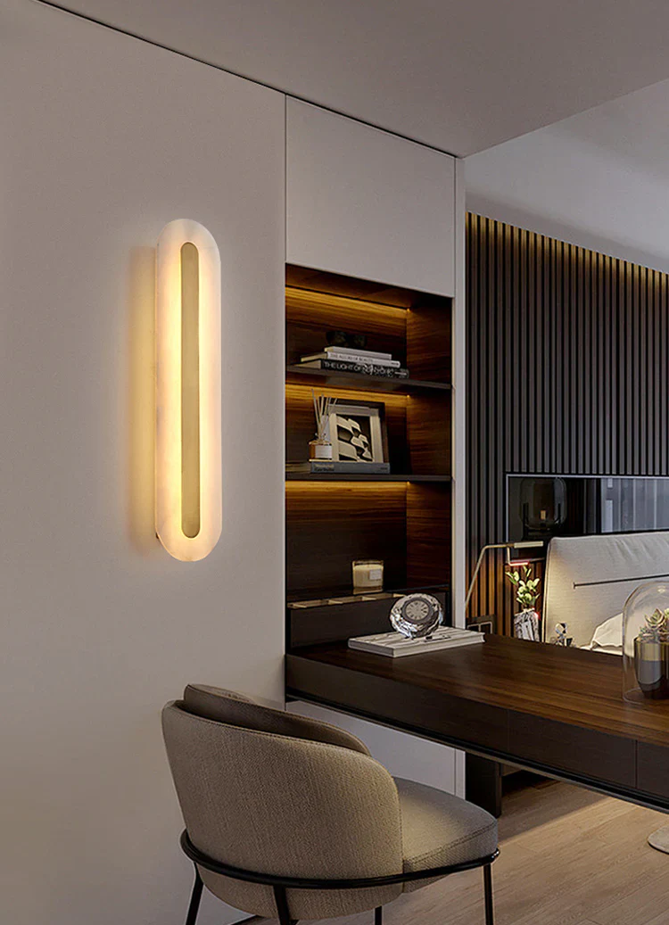 Alabaster Rounded Wall Light - Image 23