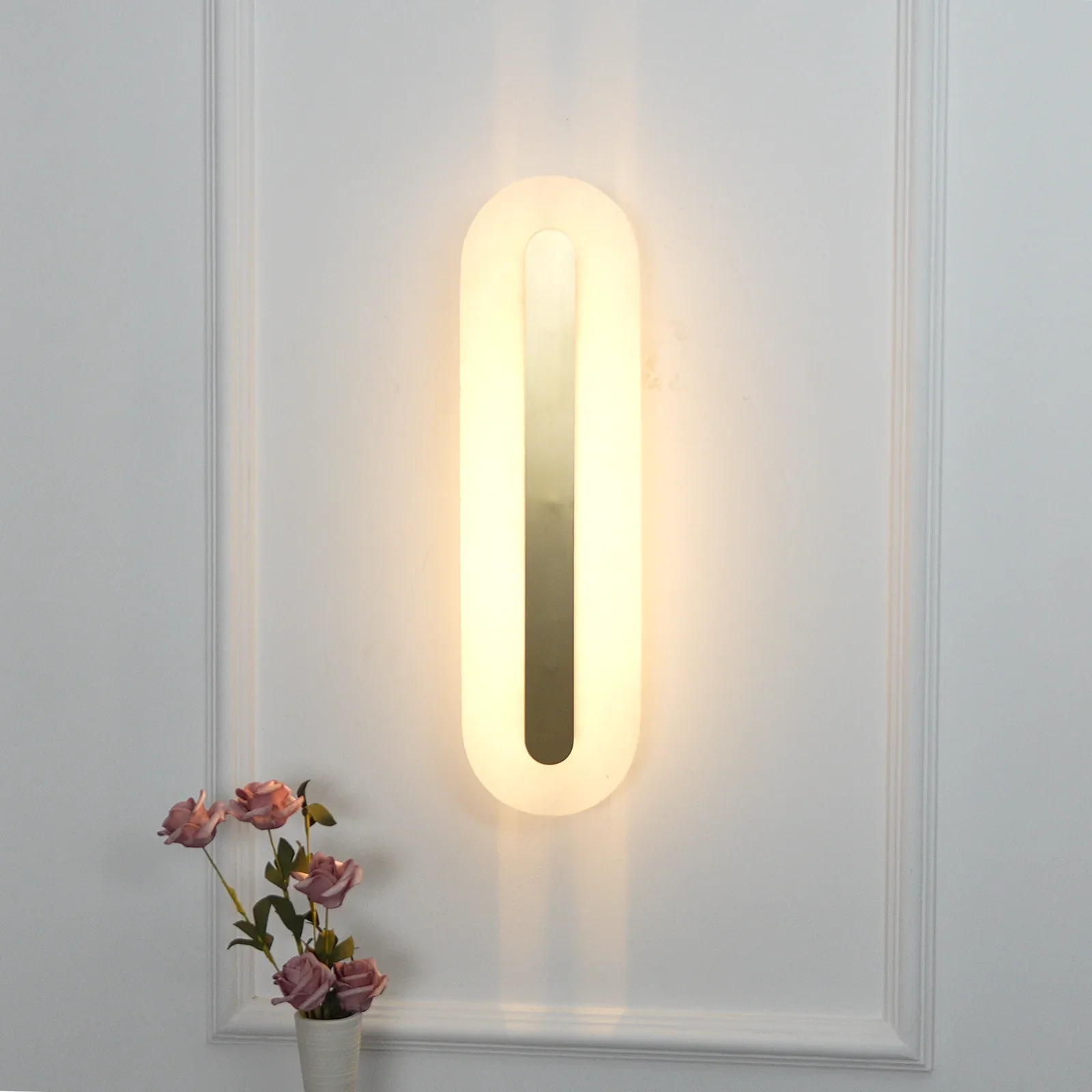 Alabaster Rounded Wall Light - Image 9