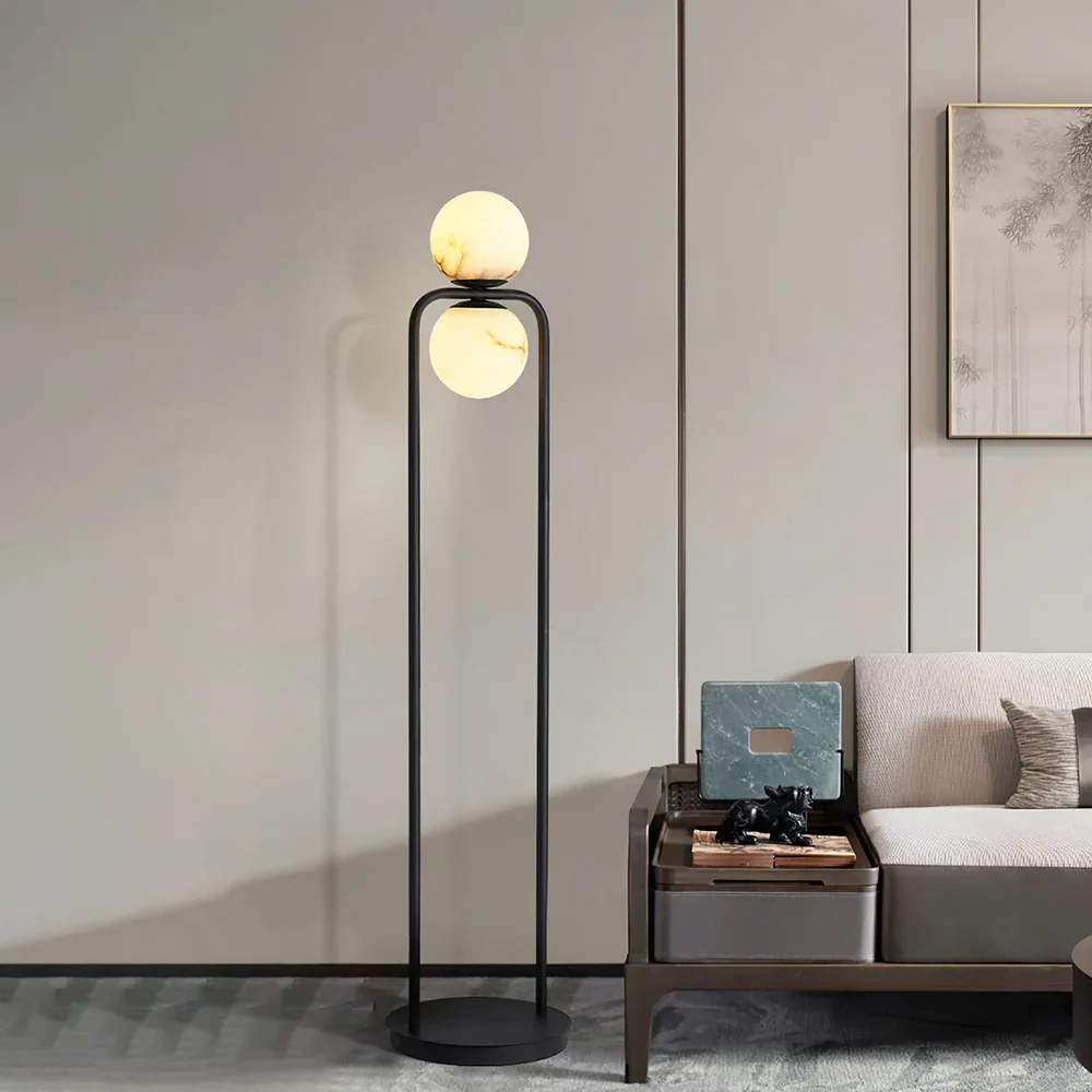 Alabaster Tribeca Black Floor Lamp - Image 2