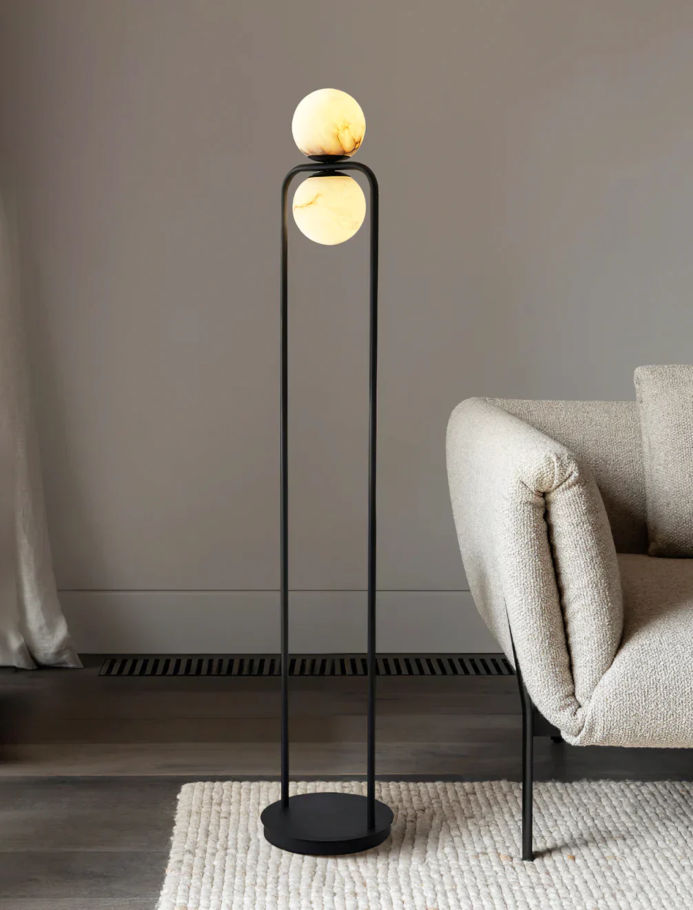 Alabaster Tribeca Black Floor Lamp - Image 4