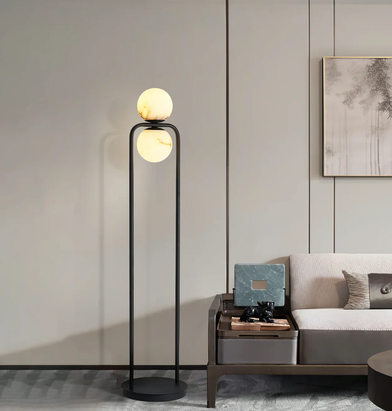 Alabaster Tribeca Black Floor Lamp - Image 8