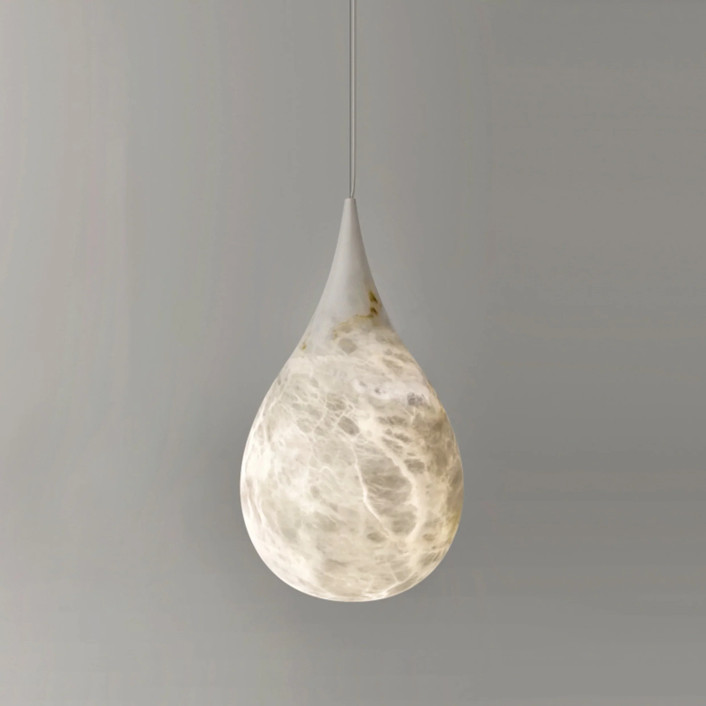 Alabaster White Raindrop Pendant Light - Image 16