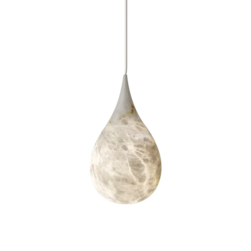 Alabaster White Raindrop Pendant Light - Image 17