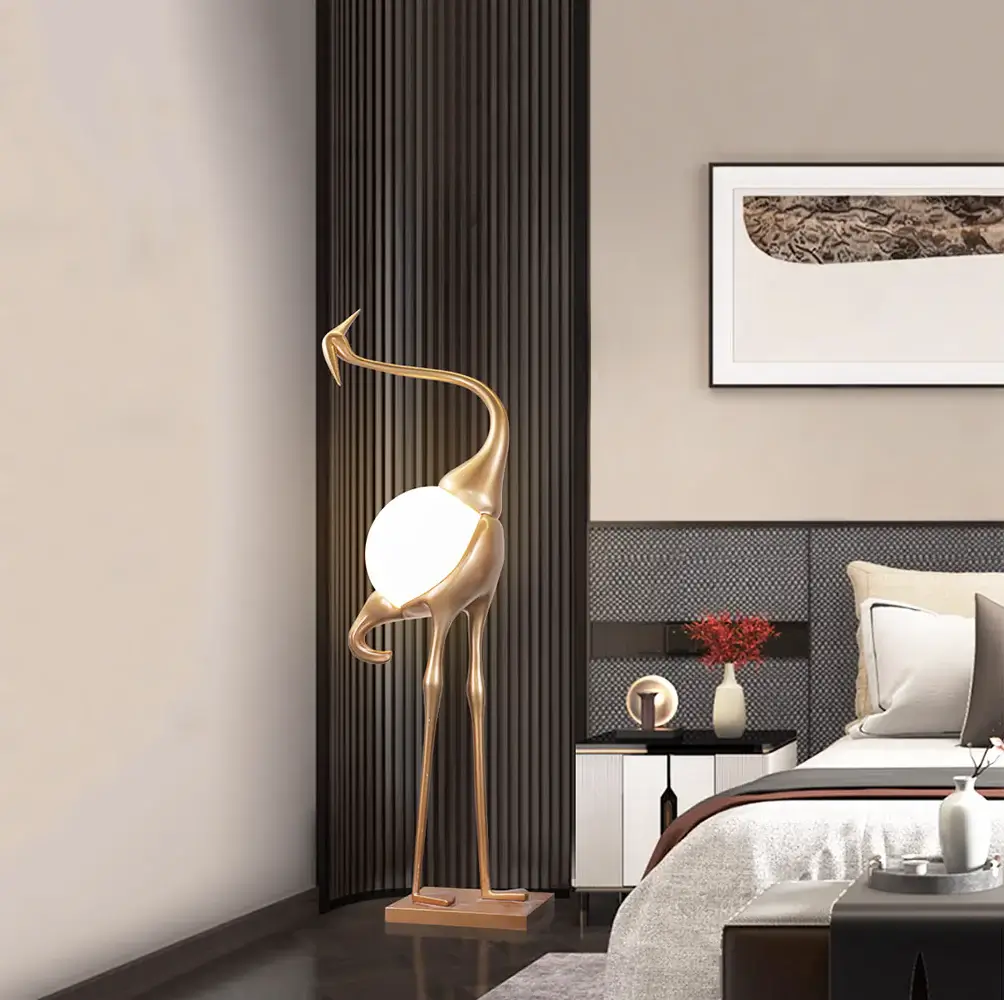 Animal Crane Art Deco Floor Lamp - Image 10
