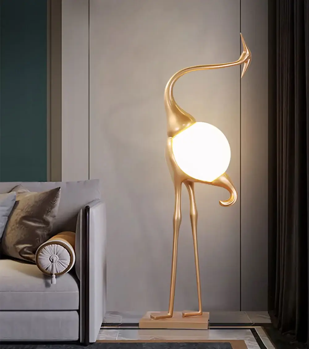 Animal Crane Art Deco Floor Lamp - Image 14