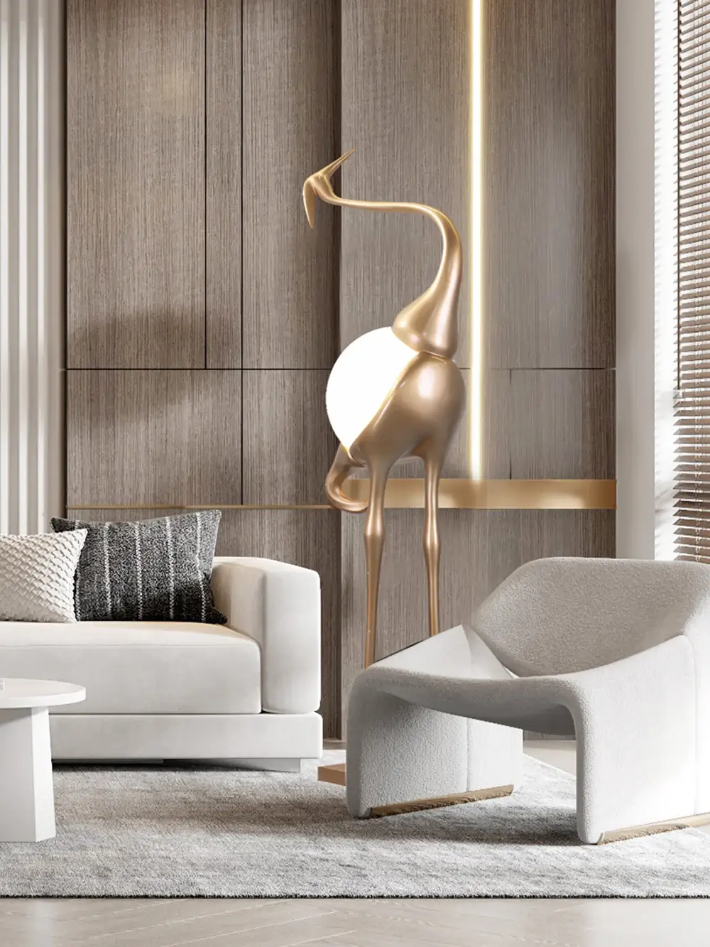 Animal Crane Art Deco Floor Lamp - Image 16
