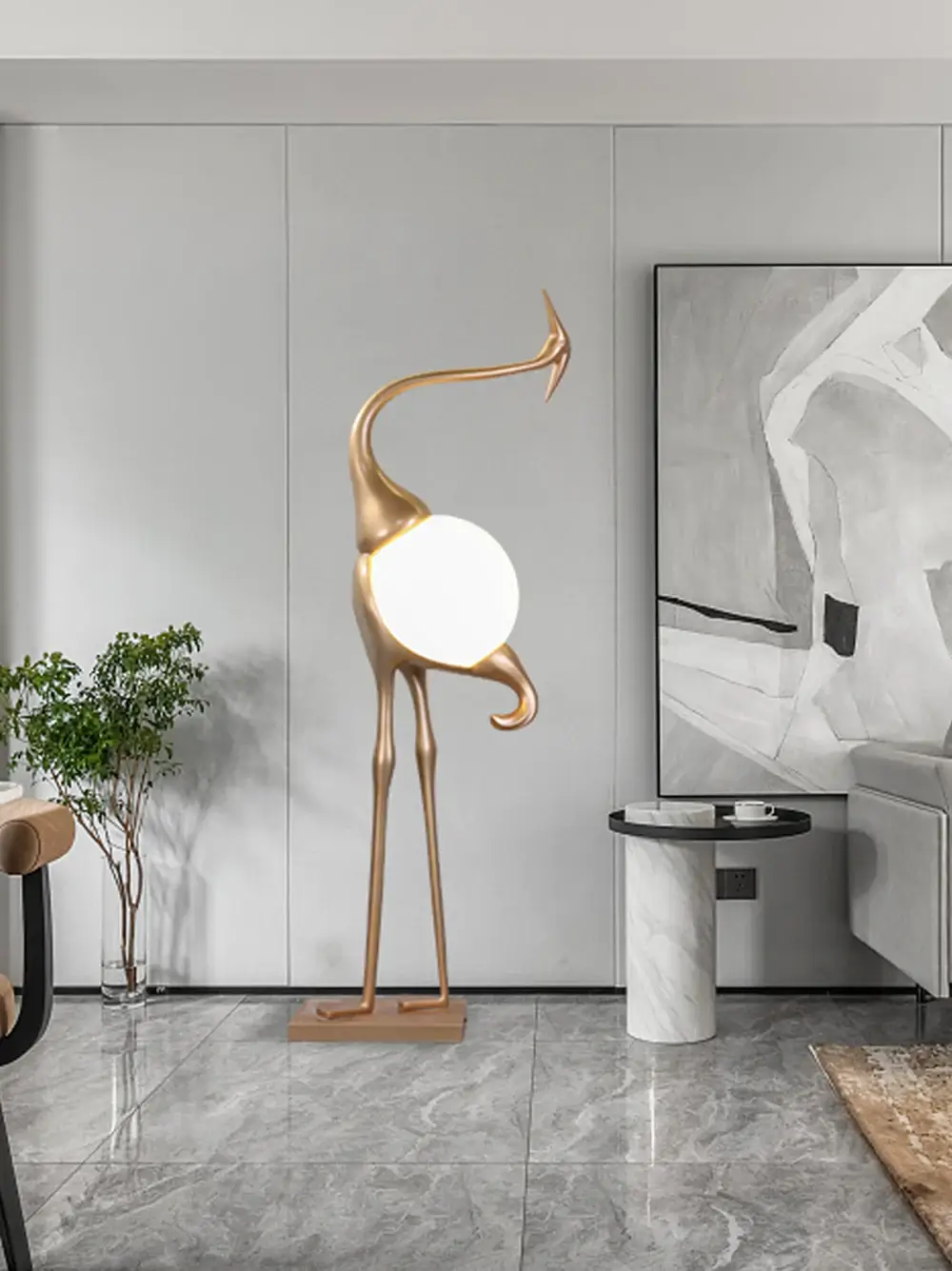 Animal Crane Art Deco Floor Lamp - Image 17