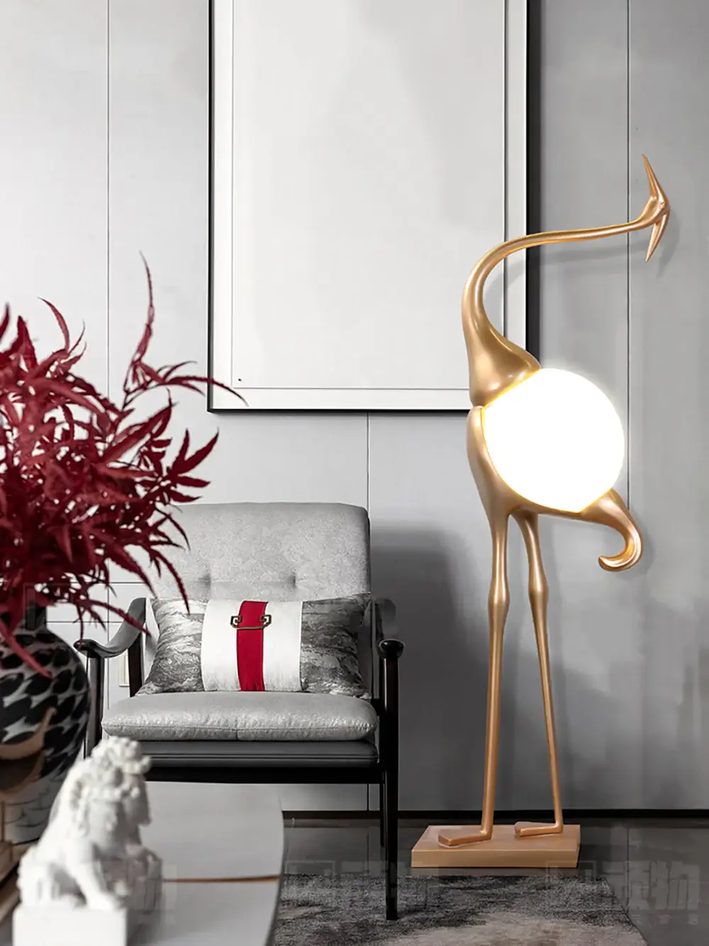 Animal Crane Art Deco Floor Lamp - Image 18