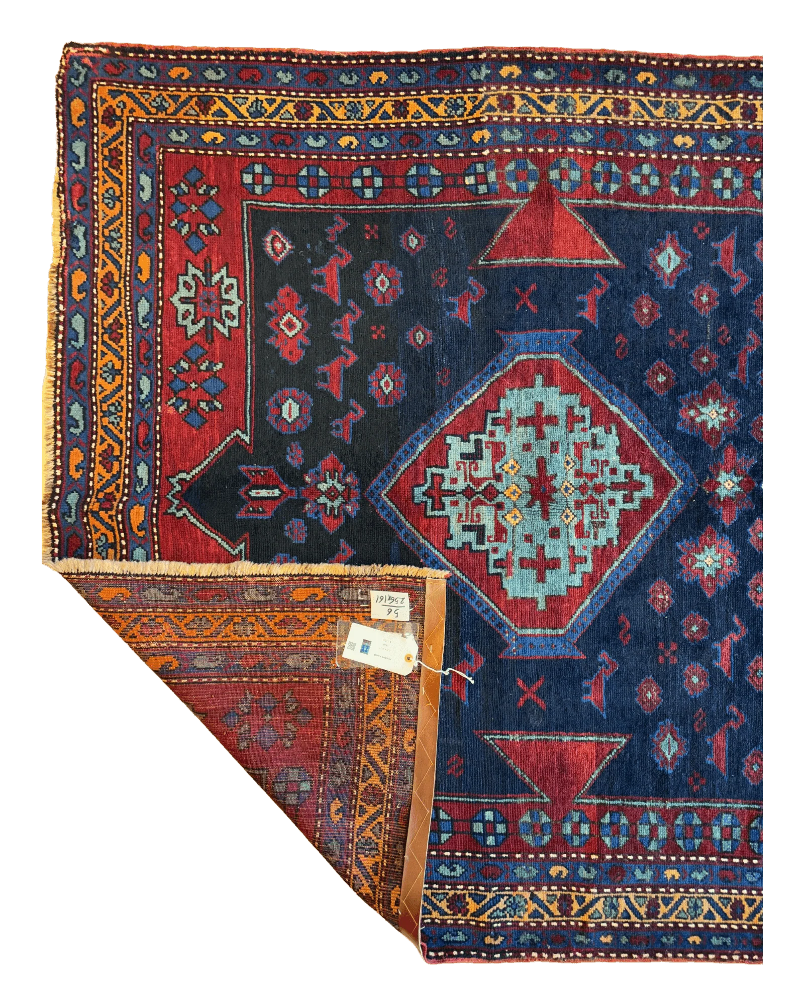 Antique 19th Century Handwoven Kazak Tribal Rug 5’ x 8’ - Image 11
