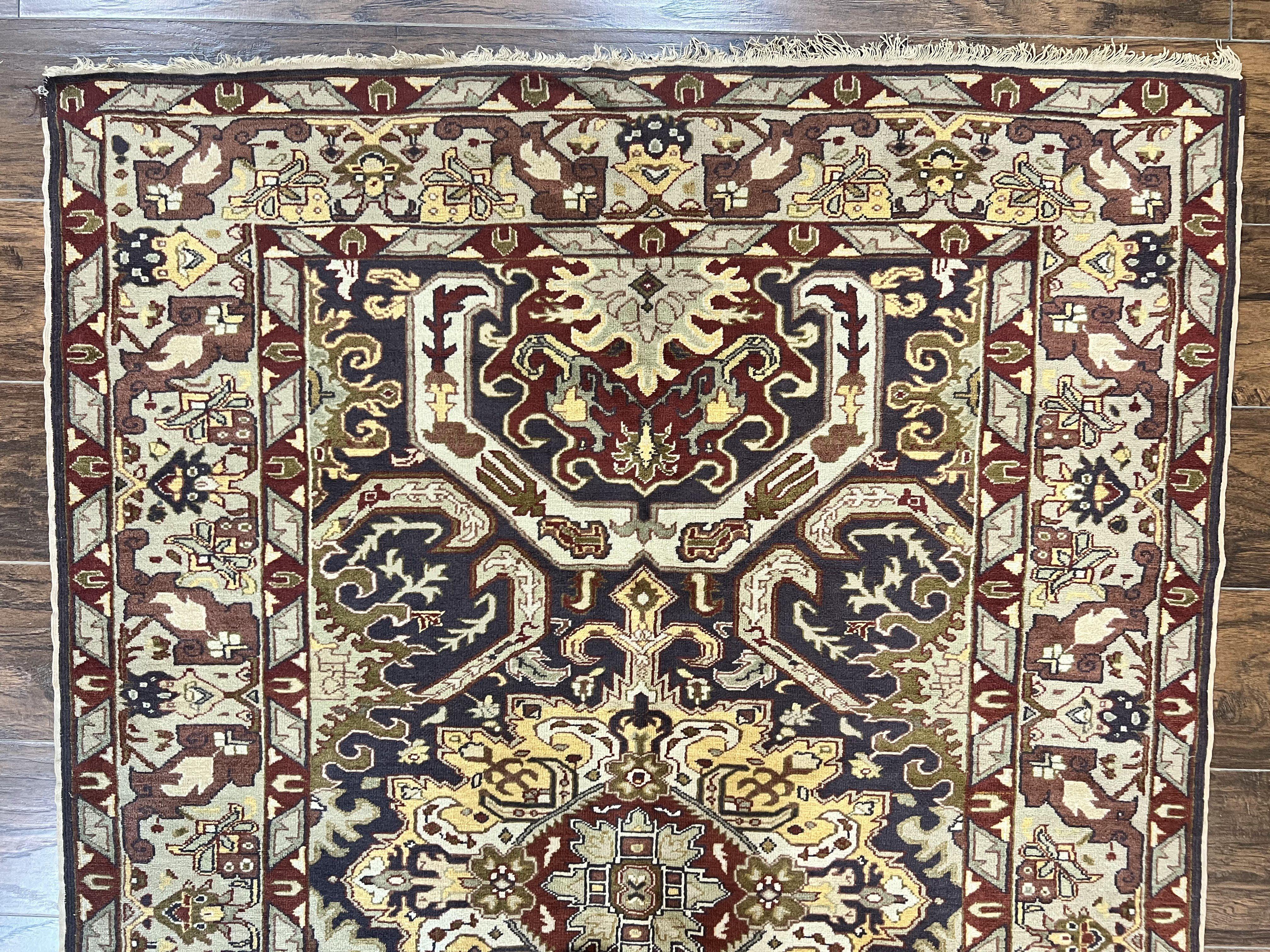 Antique Caucasian Rug, Kuba Seychour Rug, Handmade Wool Oriental Carpet, Azerbaijan Rug - Image 2