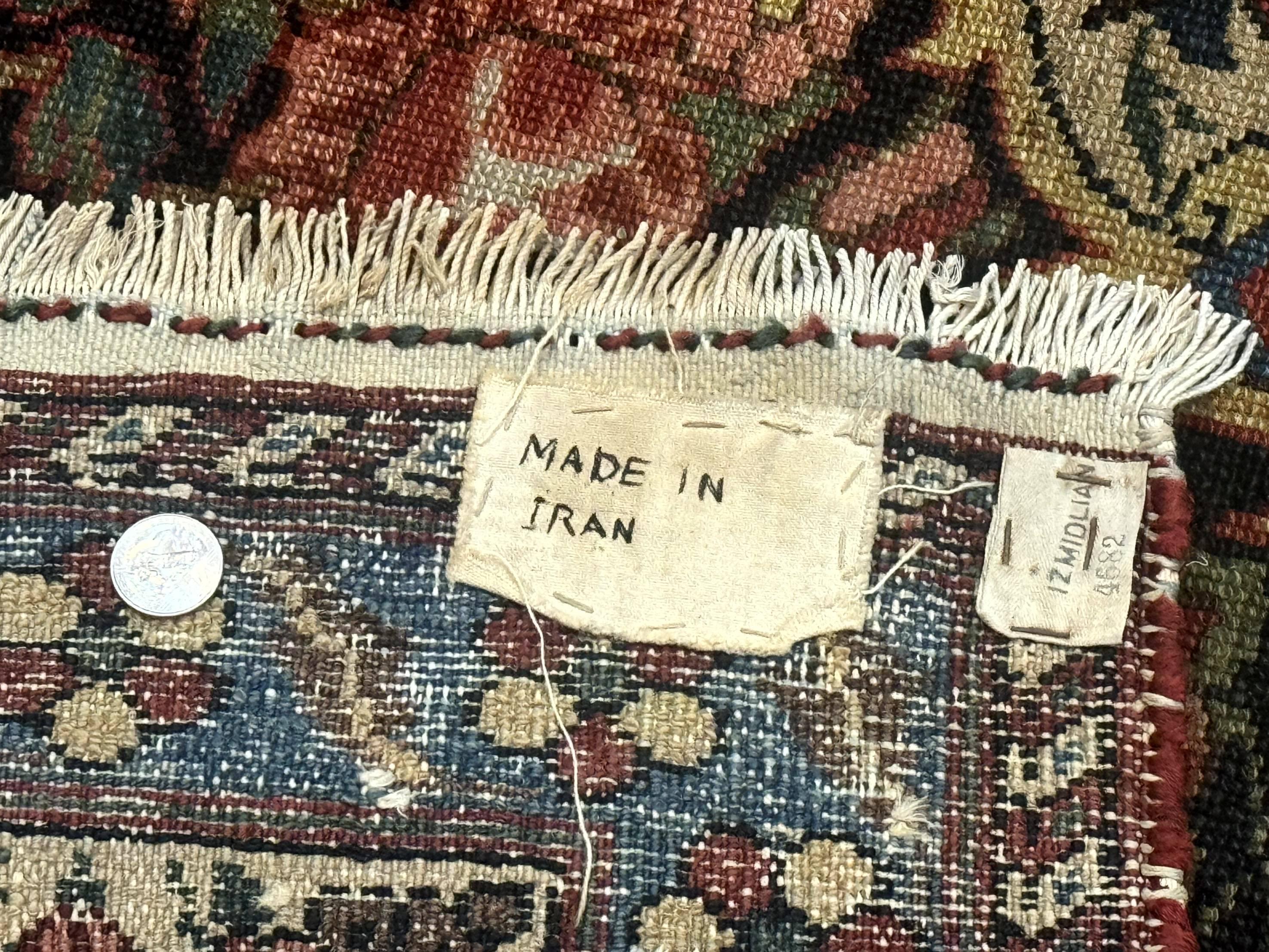 Antique Persian Bakhtiari Rug 12x19, Palace Size Wool Handmade Persian Carpet, Oversized Rug, Panel Design, Peacocks, Multicolor, Rare - Image 10
