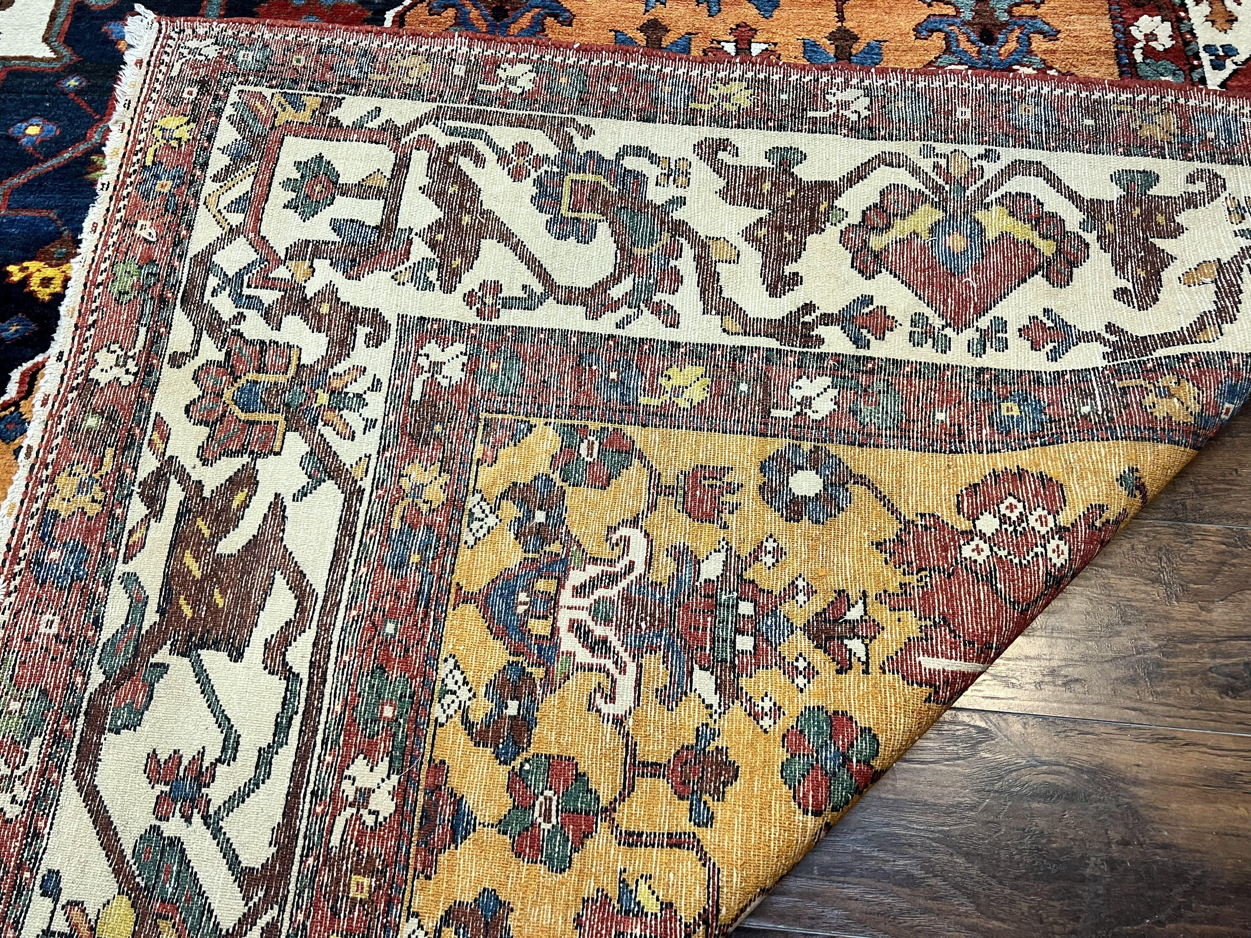 Antique Persian Bakhtiari Rug 14x19 – Rare Palace Size Carpet - Image 10