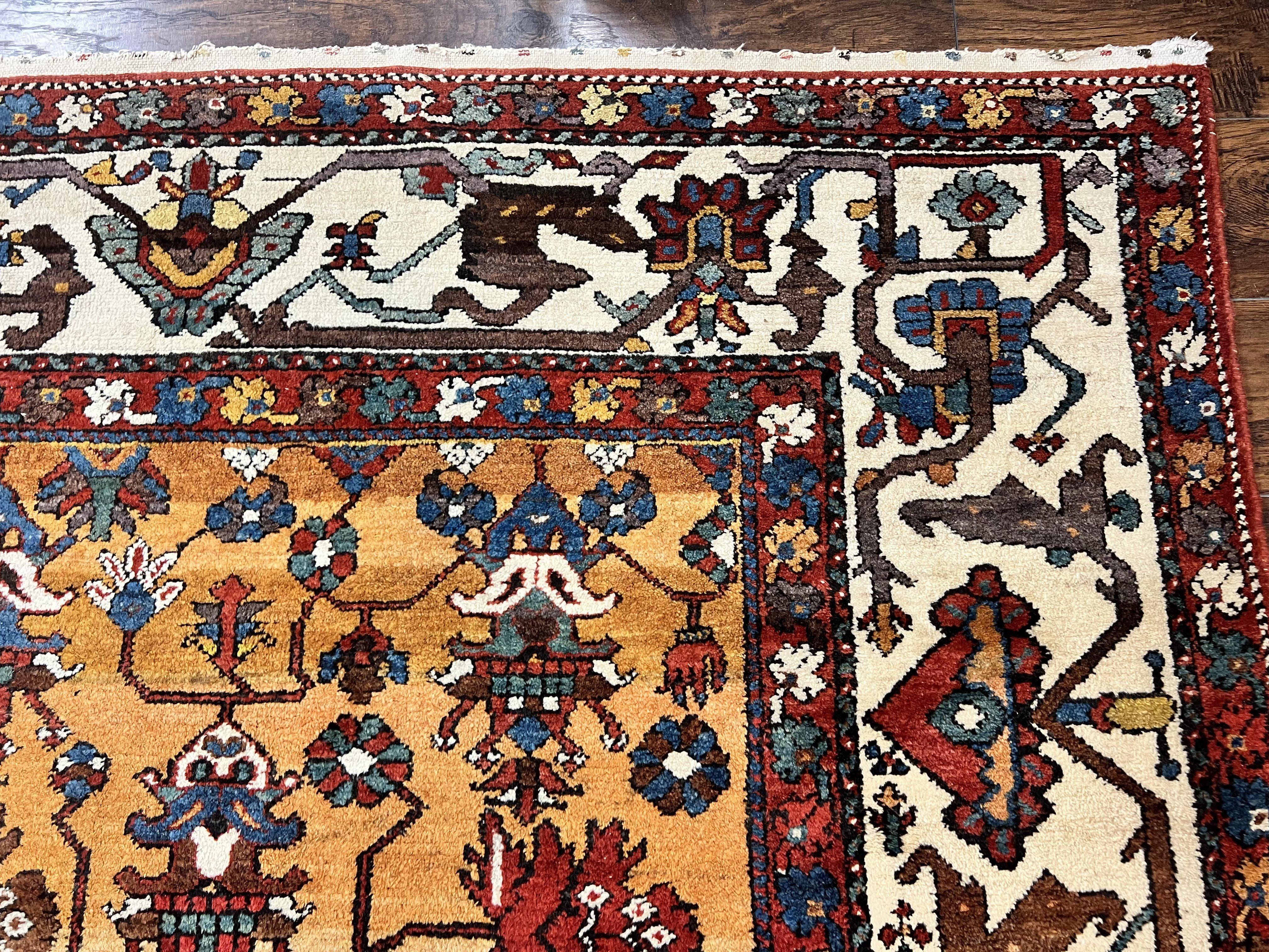Antique Persian Bakhtiari Rug 14x19 – Rare Palace Size Carpet - Image 6