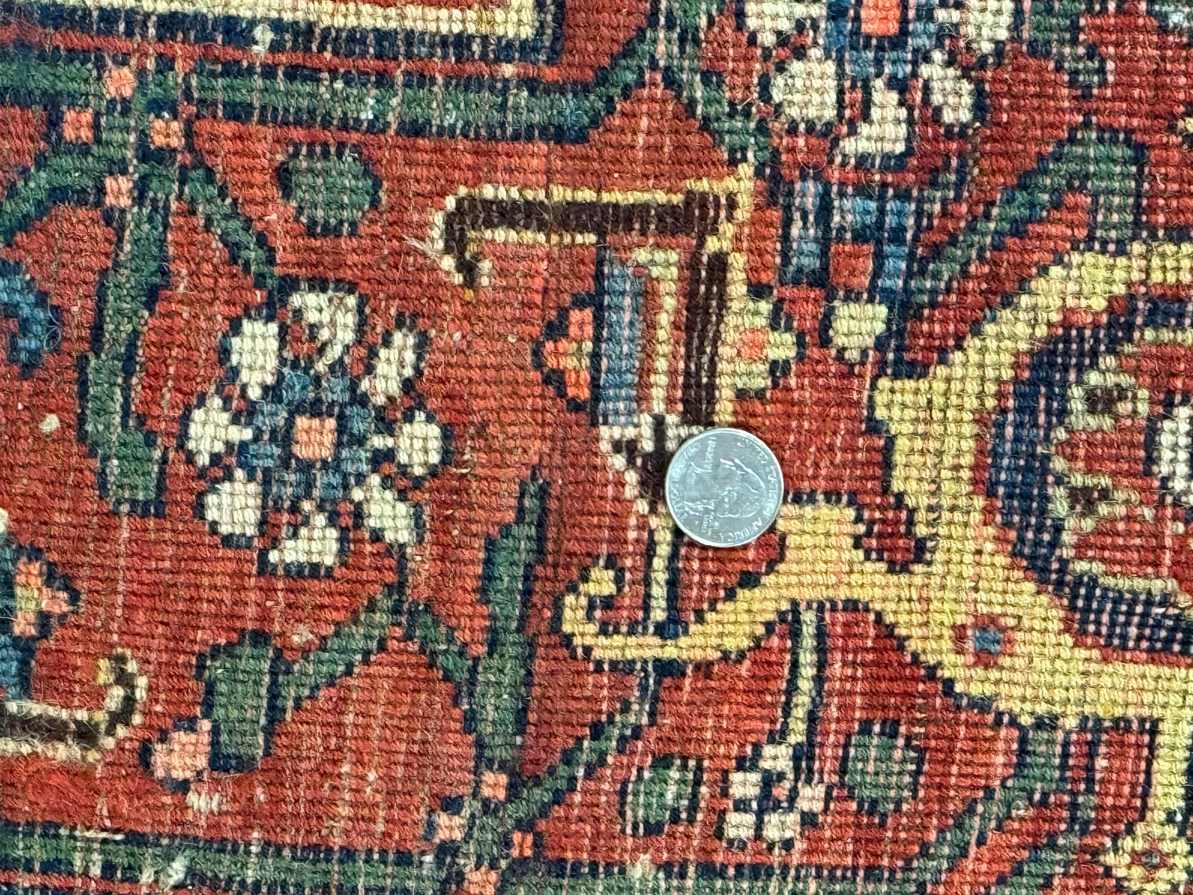 Antique Persian Bidjar Rug 8x12, Rare Persian Carpet - Image 10