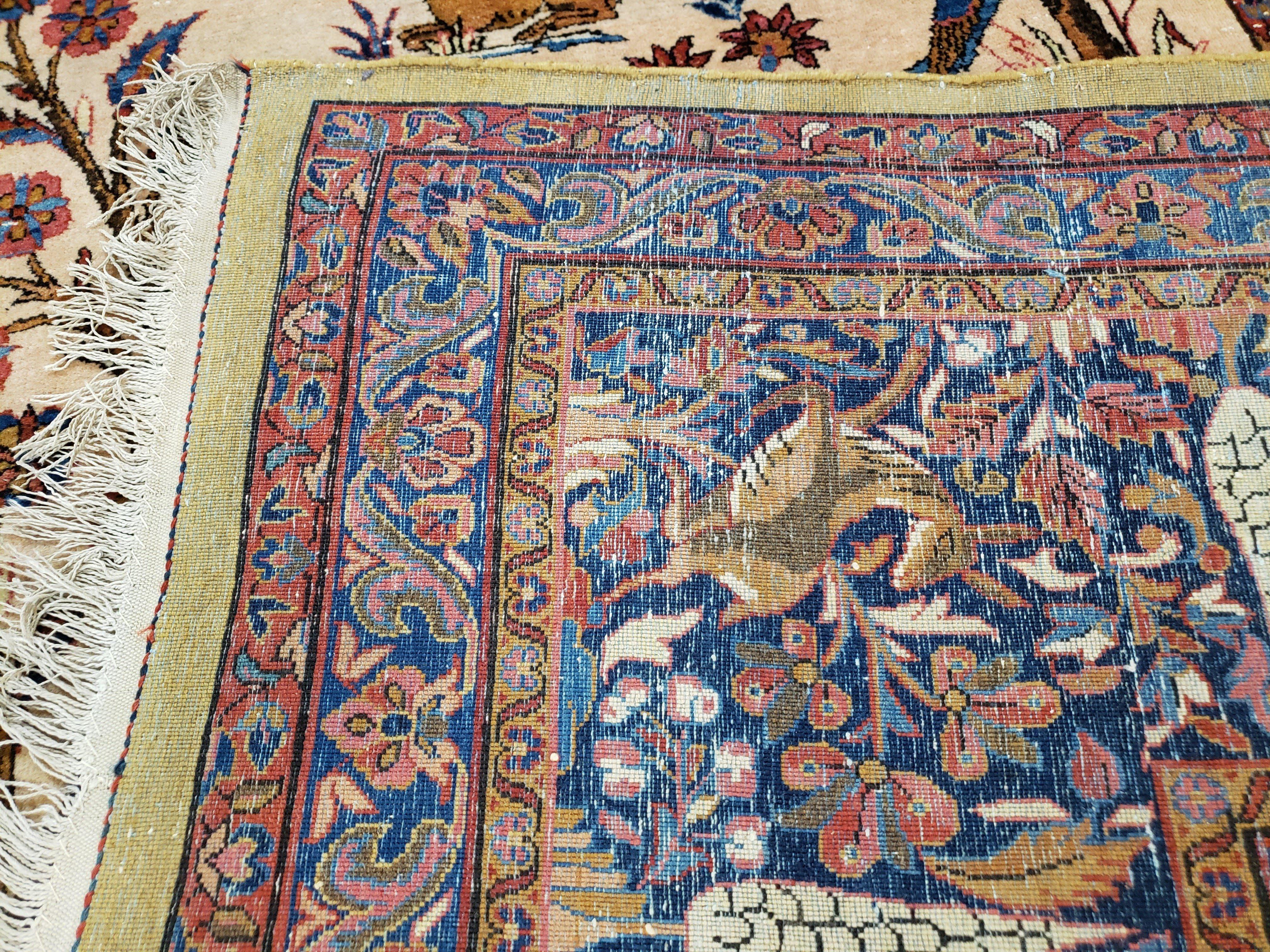 Antique Persian Kashan Tree of Life Rug 10x13 - Image 10