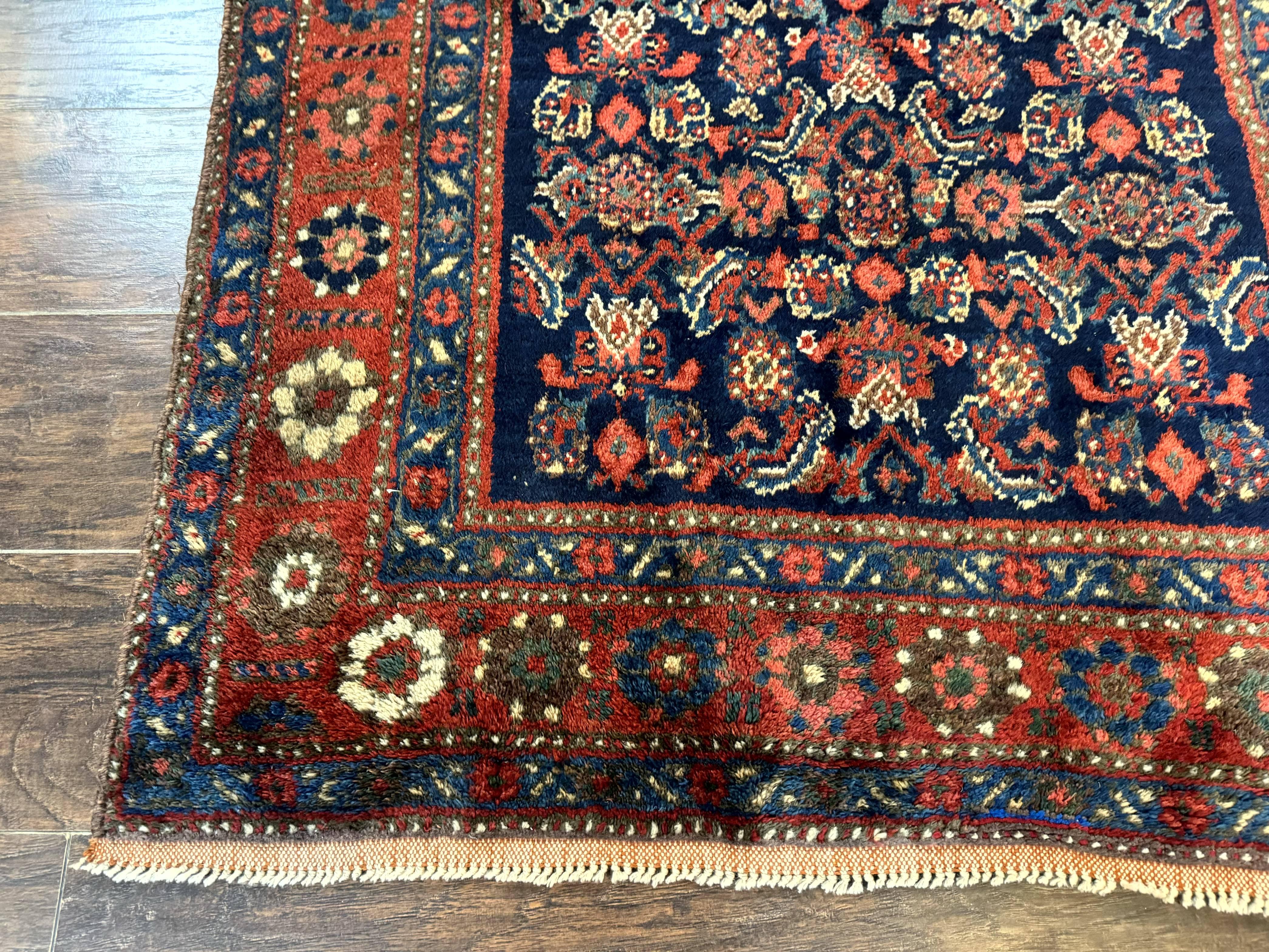 Antique Persian Tribal Rug 4x6, Kurdish Rug - Image 8