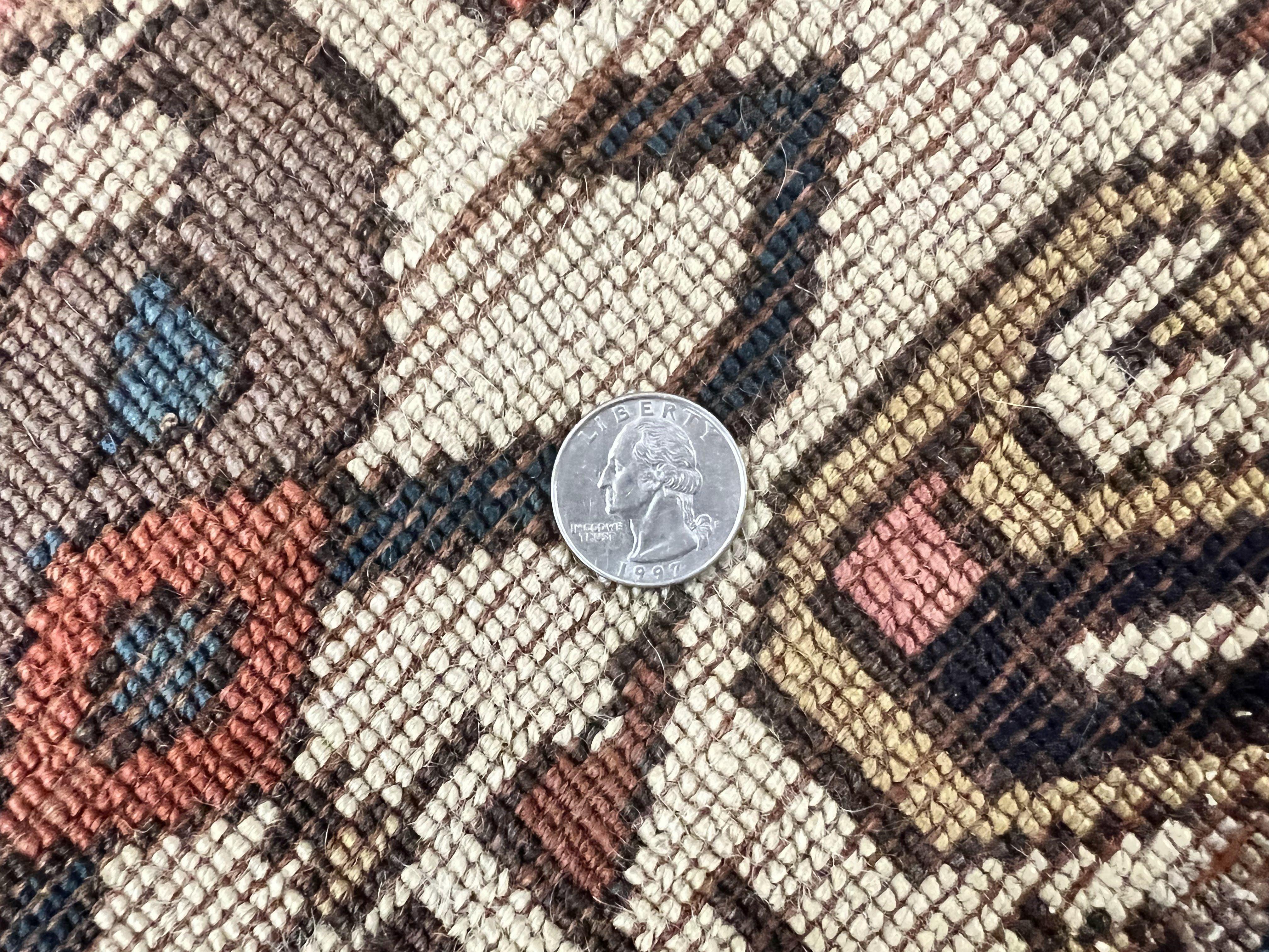 Antique Persian Tribal Runner Rug 4.6 x 9.8, Kurdish Runner, Rug for Hallway or Kitchen, 1920s Carpet, Wool Handmade Rug - Image 11