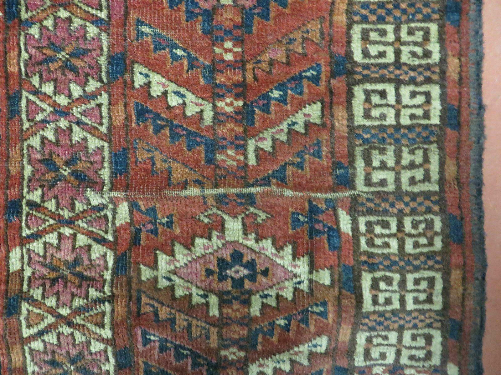 Antique Turkoman Ensi Wool Rug 4x5 - Image 11