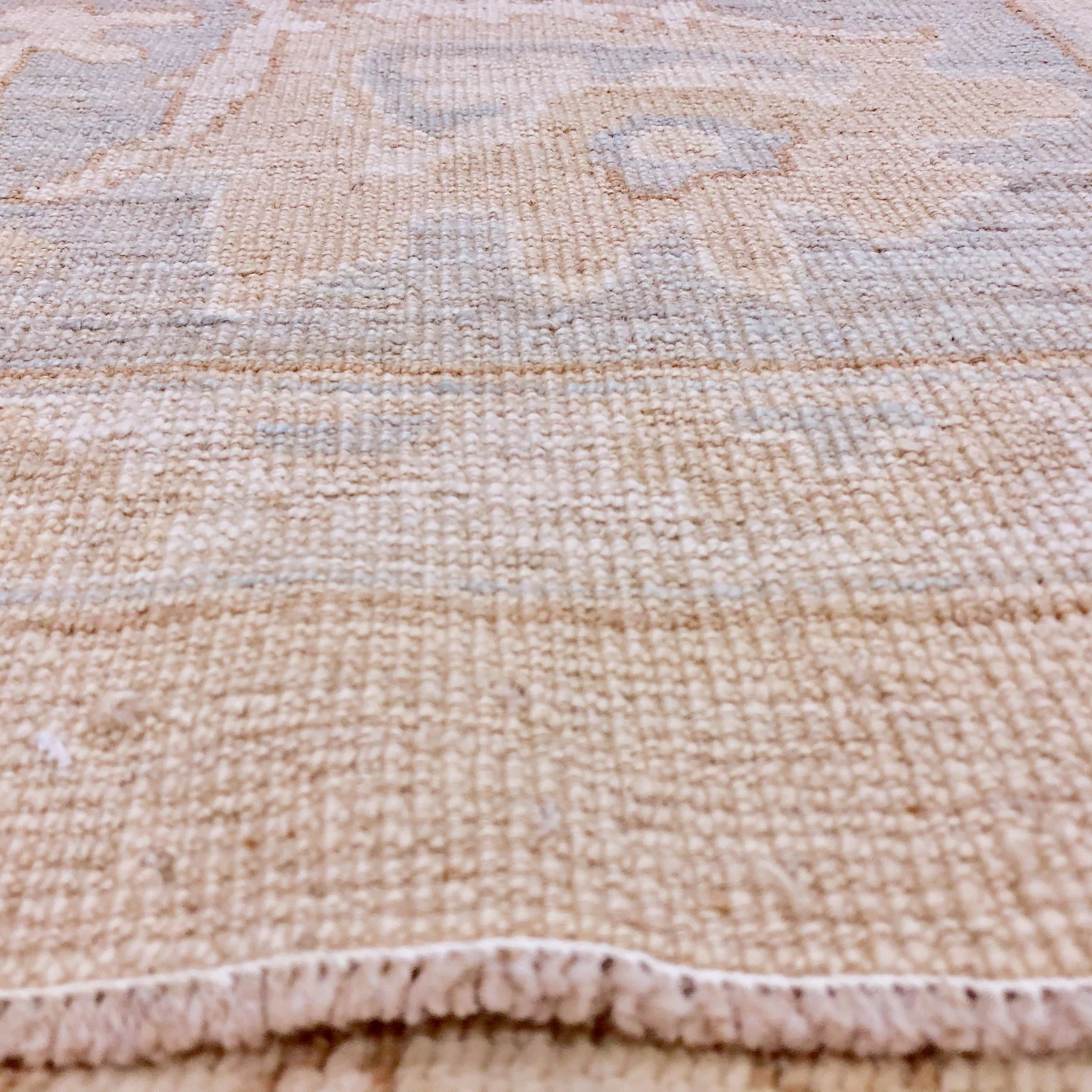 Antique Washed Oushak (10'04"x14'07") sand/lt.blue - Image 9