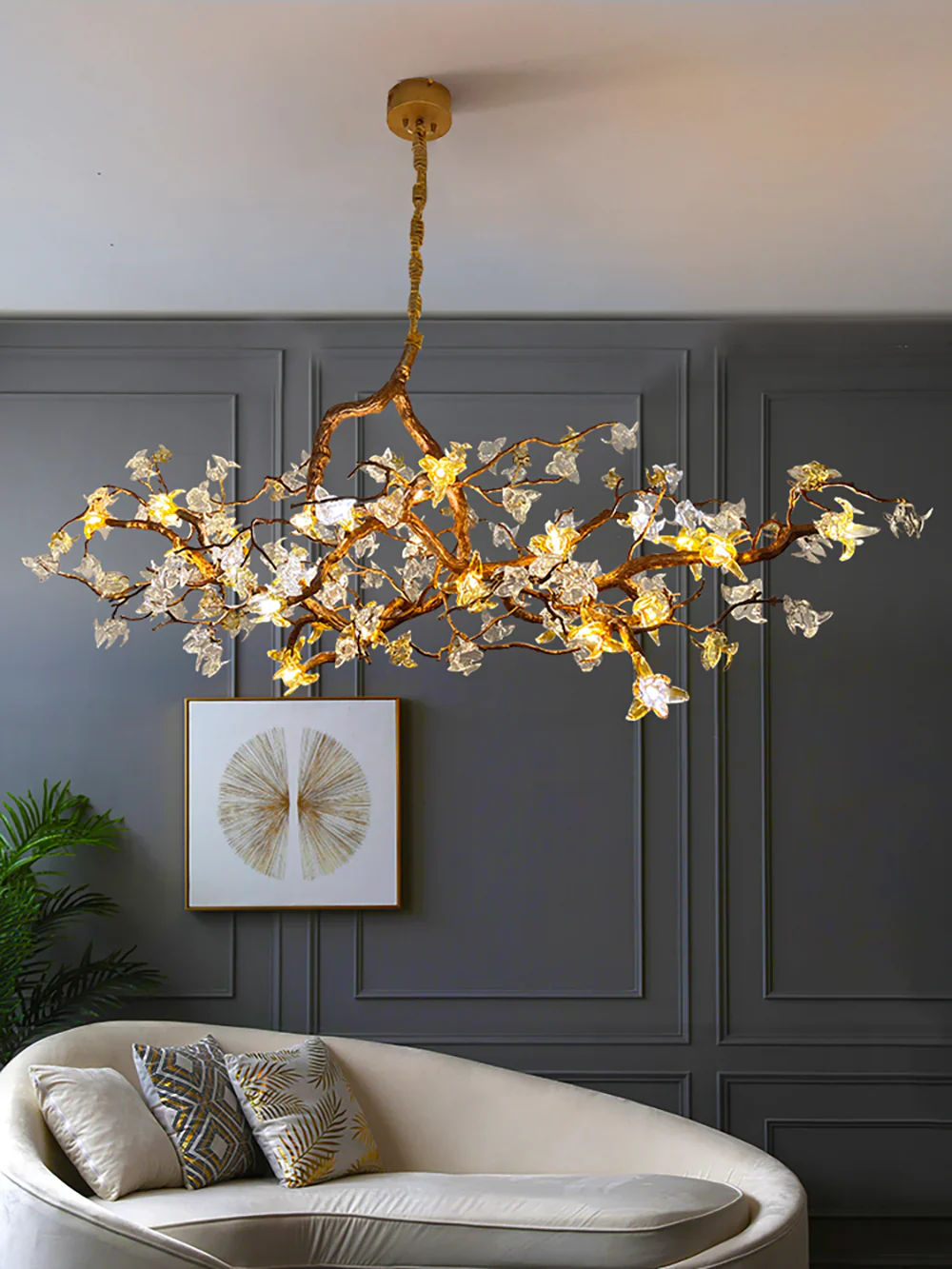 Aosta Branch Glass Flower Chandelier - Image 8