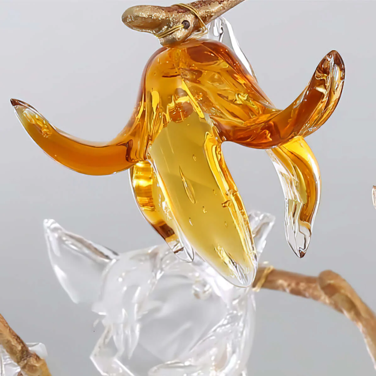 Aosta Brass Glass Flower Chandelier - Image 14