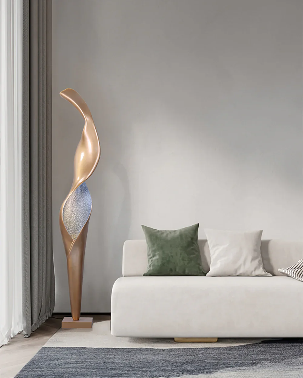 Art Torch Sculpture Floor Lamp - Image 4