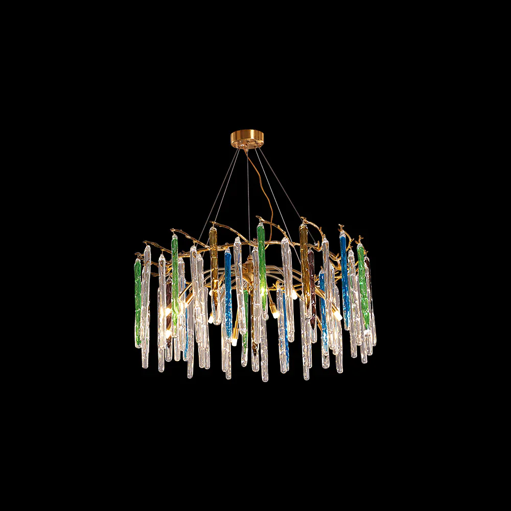 Artistic Branch Colorful Glass Drop Chandelier - Image 10