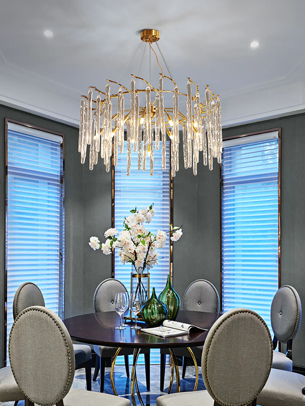 Artistic Branch Colorful Glass Drop Chandelier - Image 4