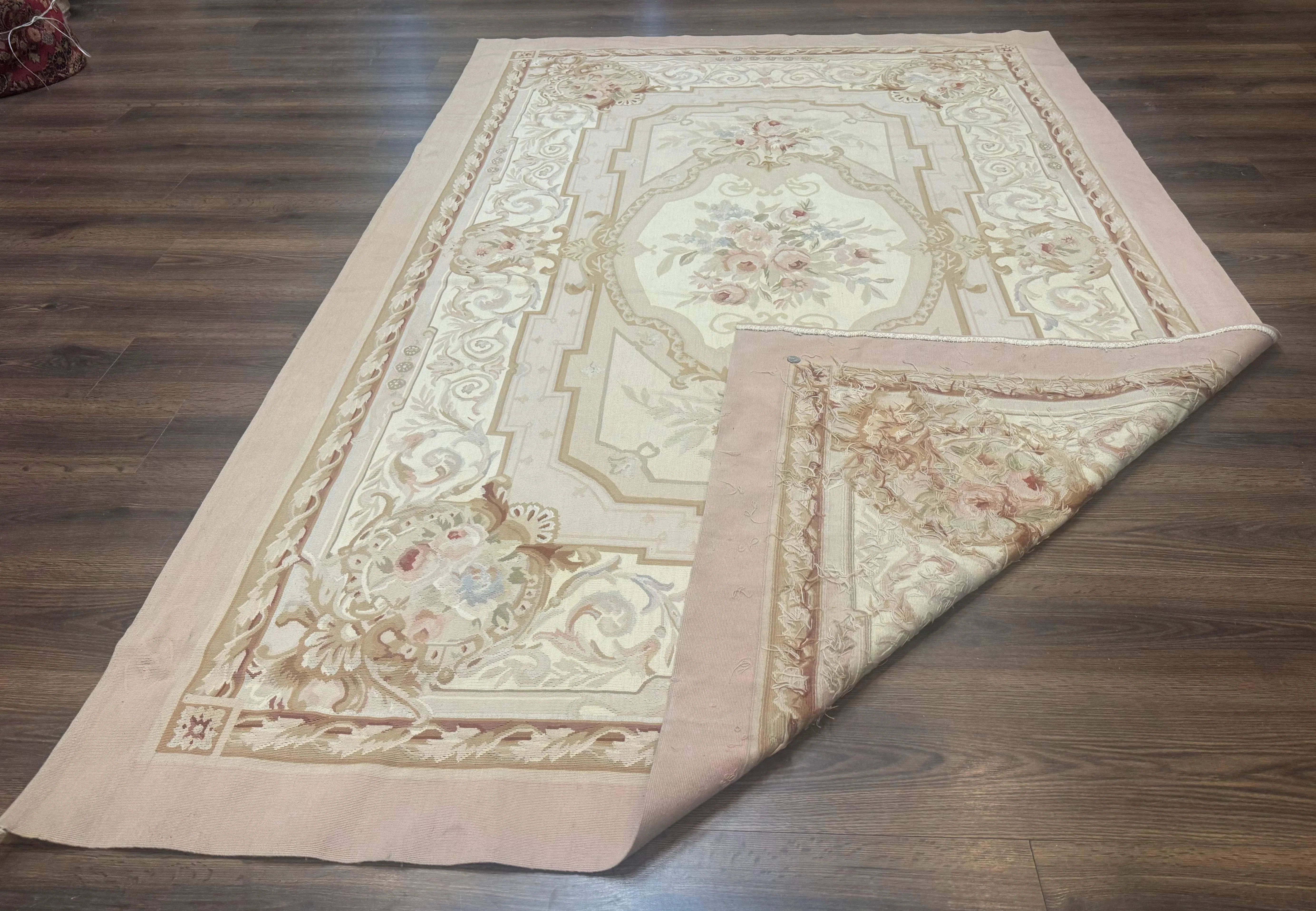 Aubusson Rug 6x9, Elegant, Flatweave, French European Design - Image 11