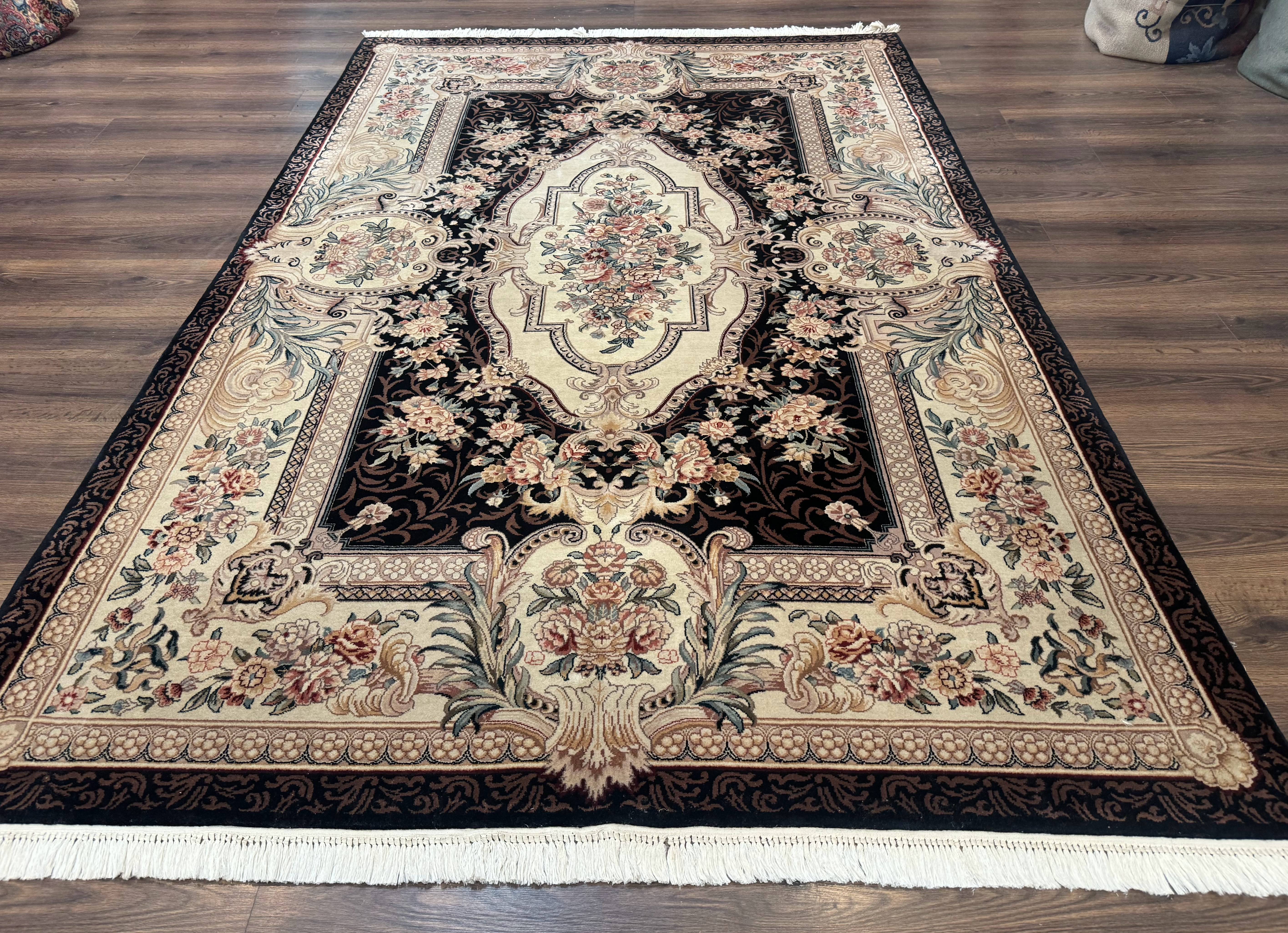 Aubusson Rug 6x9, European Design, Fine 170 KPSI, Elegant Carpet - Image 2