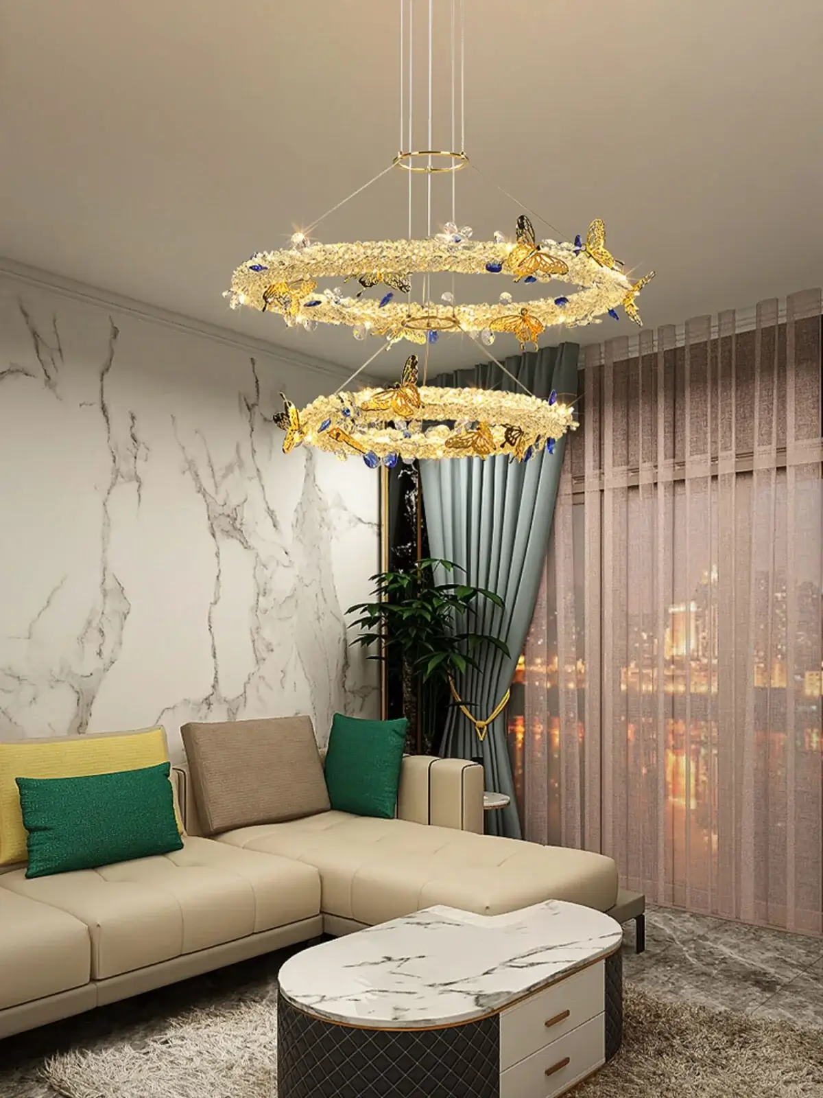 Azu Crystal Butterfly Chandelier - Image 14