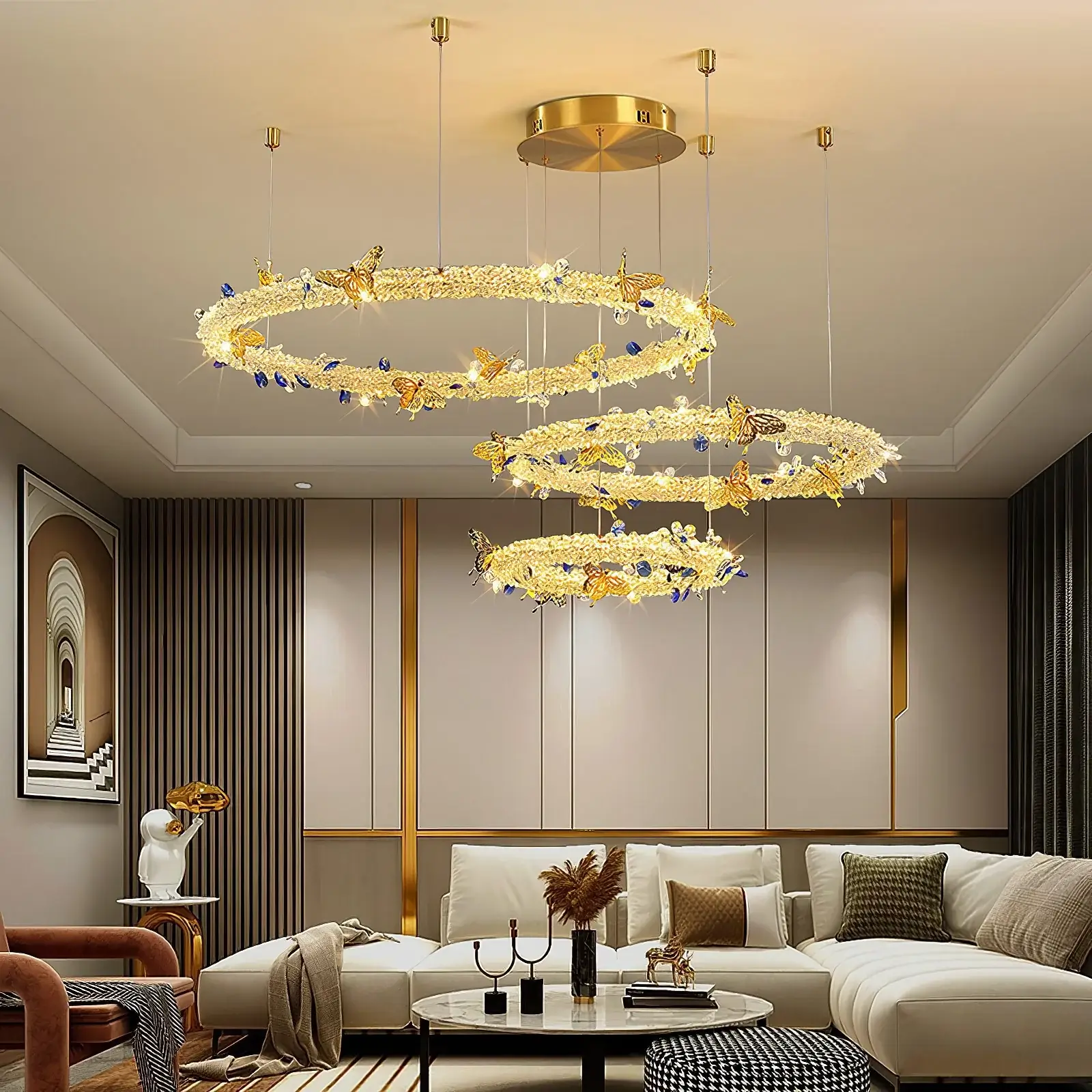 Azu Crystal Butterfly Chandelier - Image 8